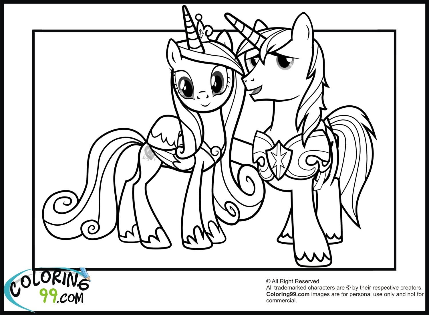 Shining Armor Coloring Pages Minister Coloring