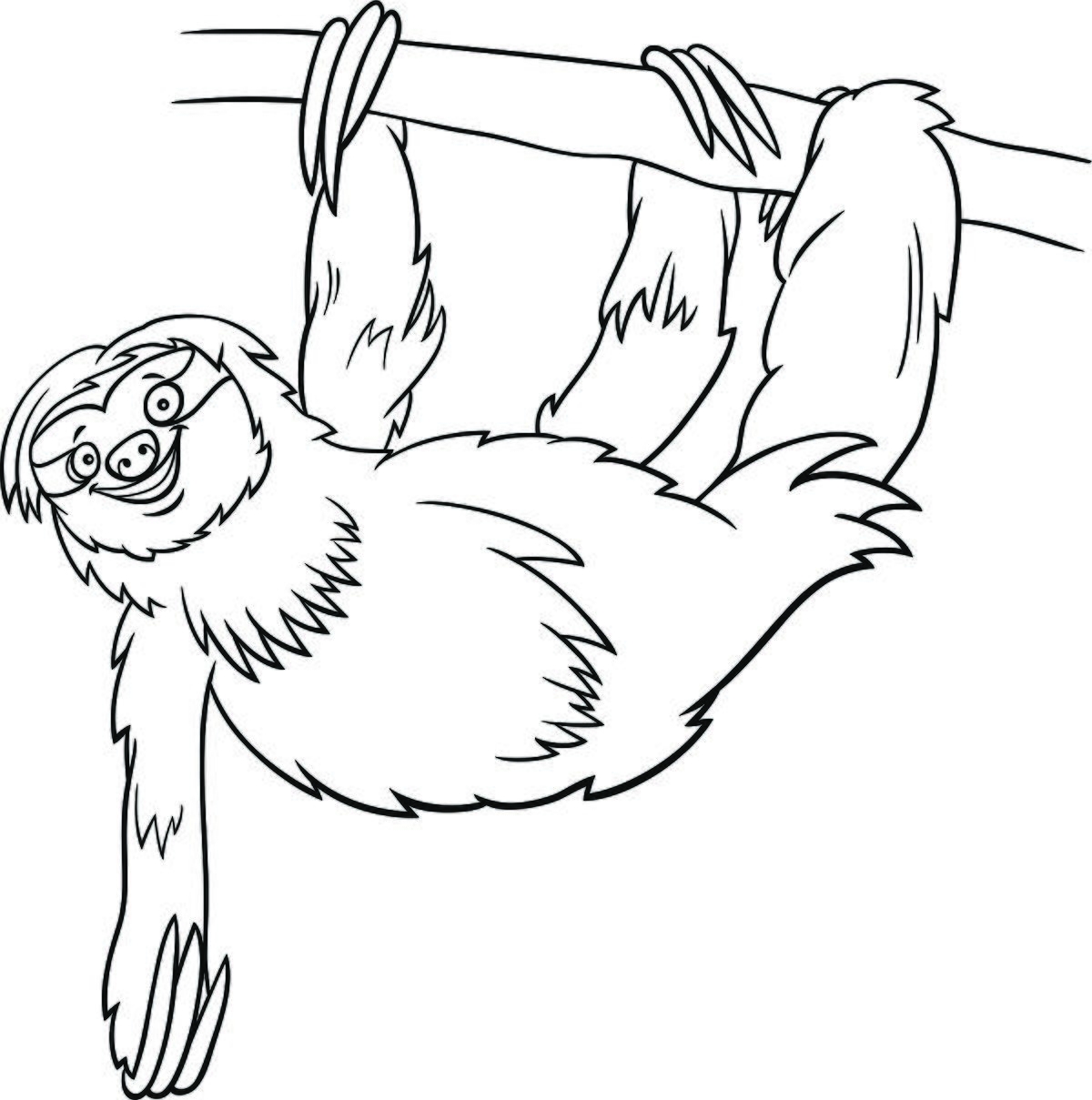 Sloth Coloring Pages Free Printable Coloring Pages Of Sloths To Help Kids Adults Chill Out