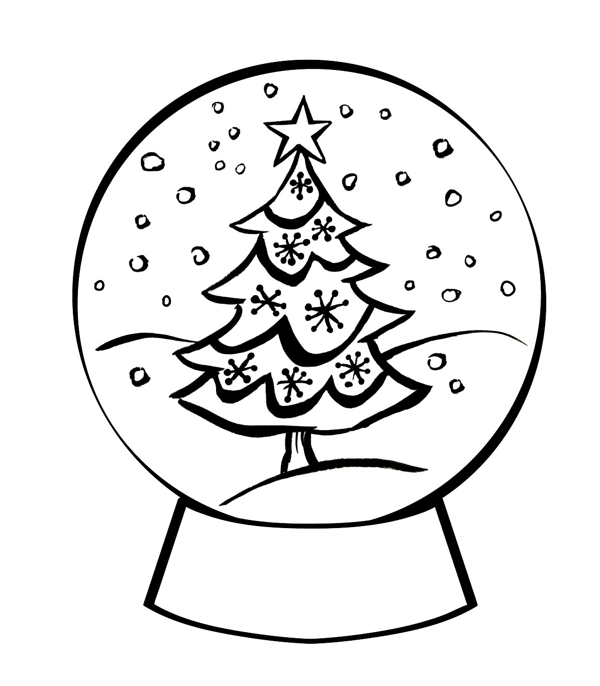 Snowglobe Coloring Pages Best Coloring Pages For Kids