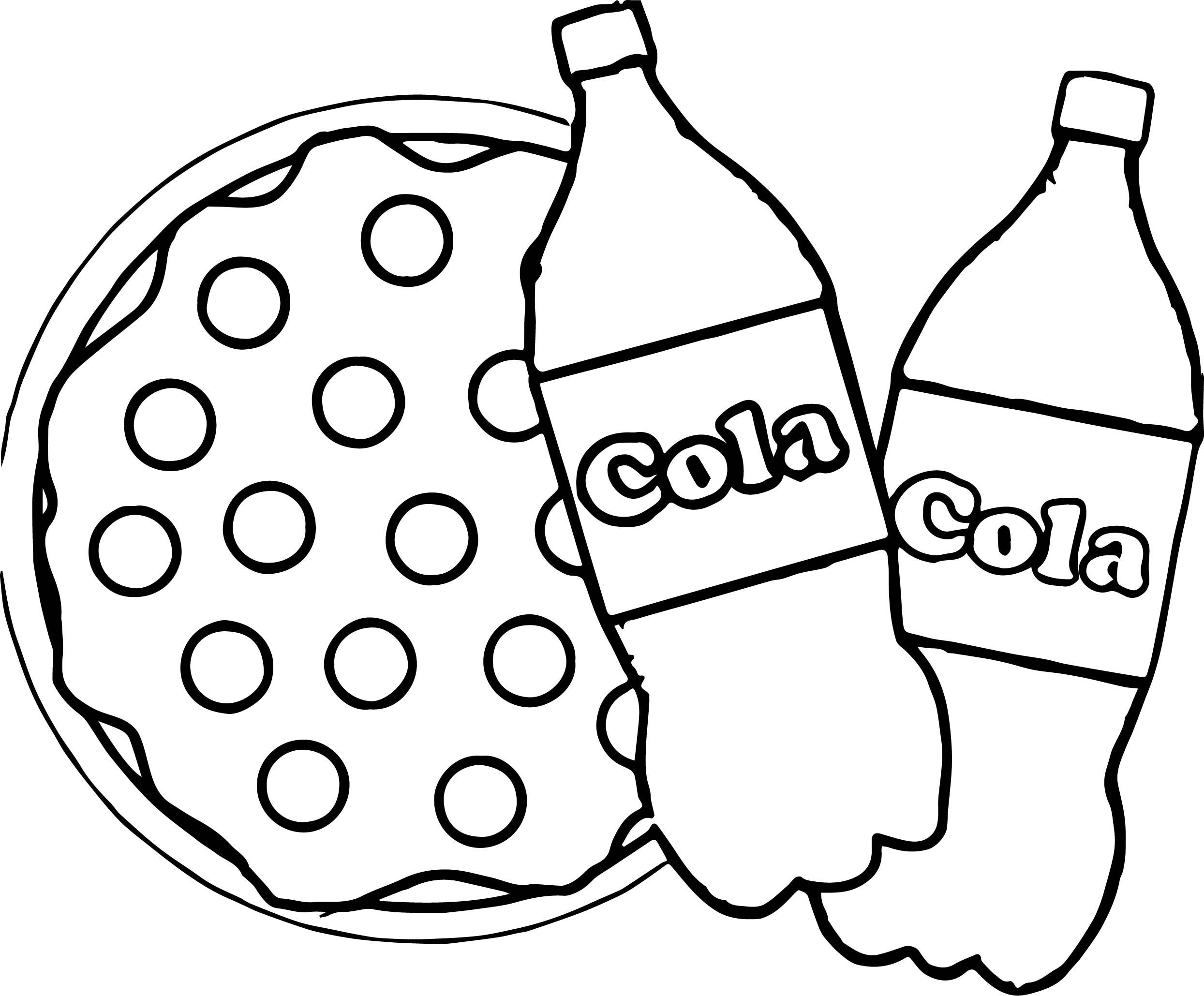 Soda Bottle Coloring Page