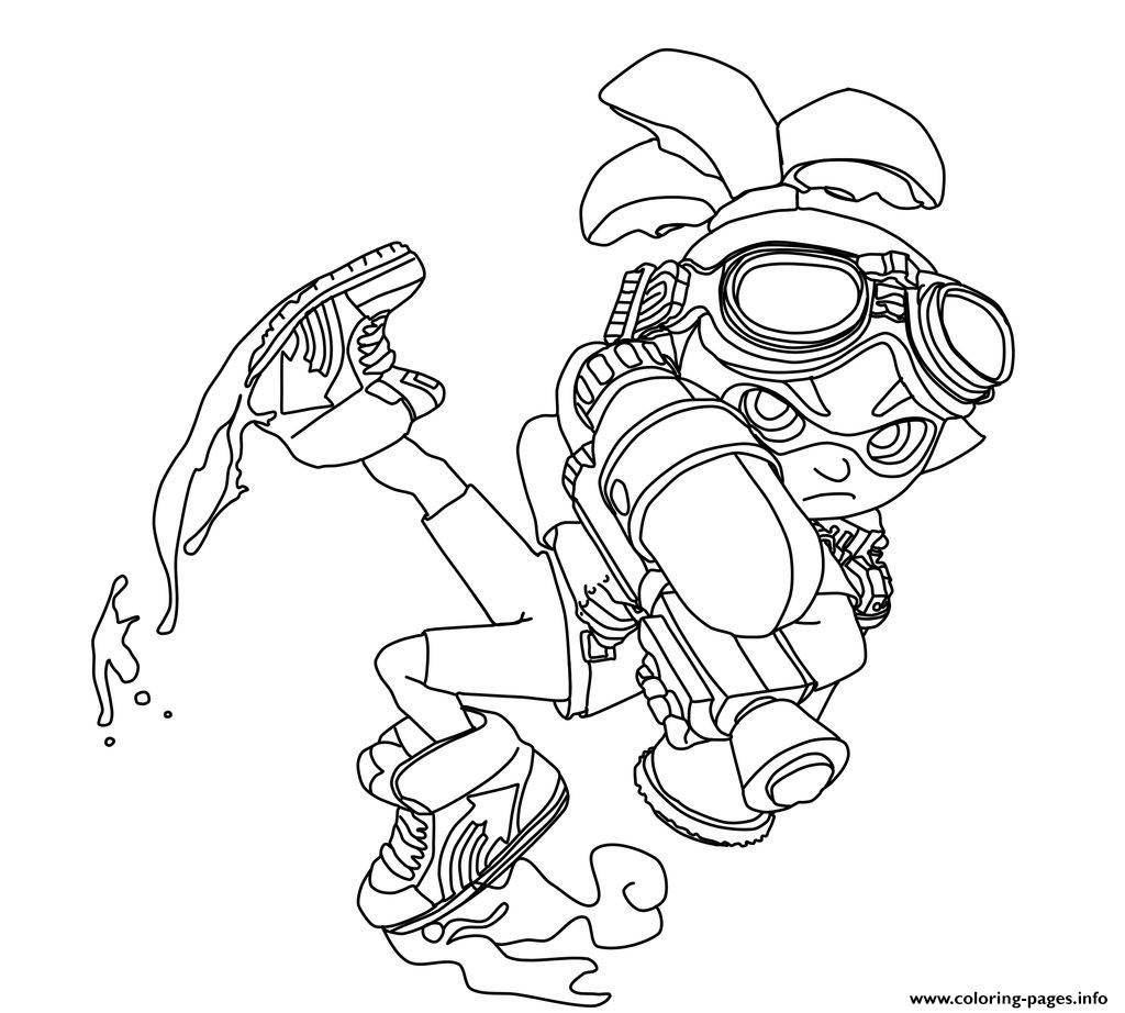 Splatoon Inkling Boy Coloring Page Printable