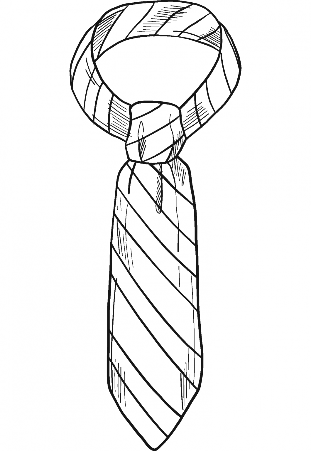 Striped Tie Coloring Page ColouringPages