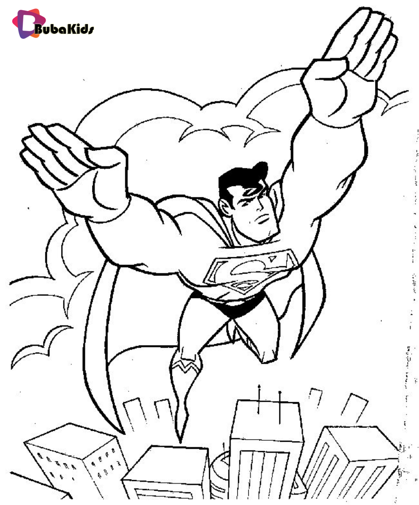 Superman Coloring Pages Printable BubaKids