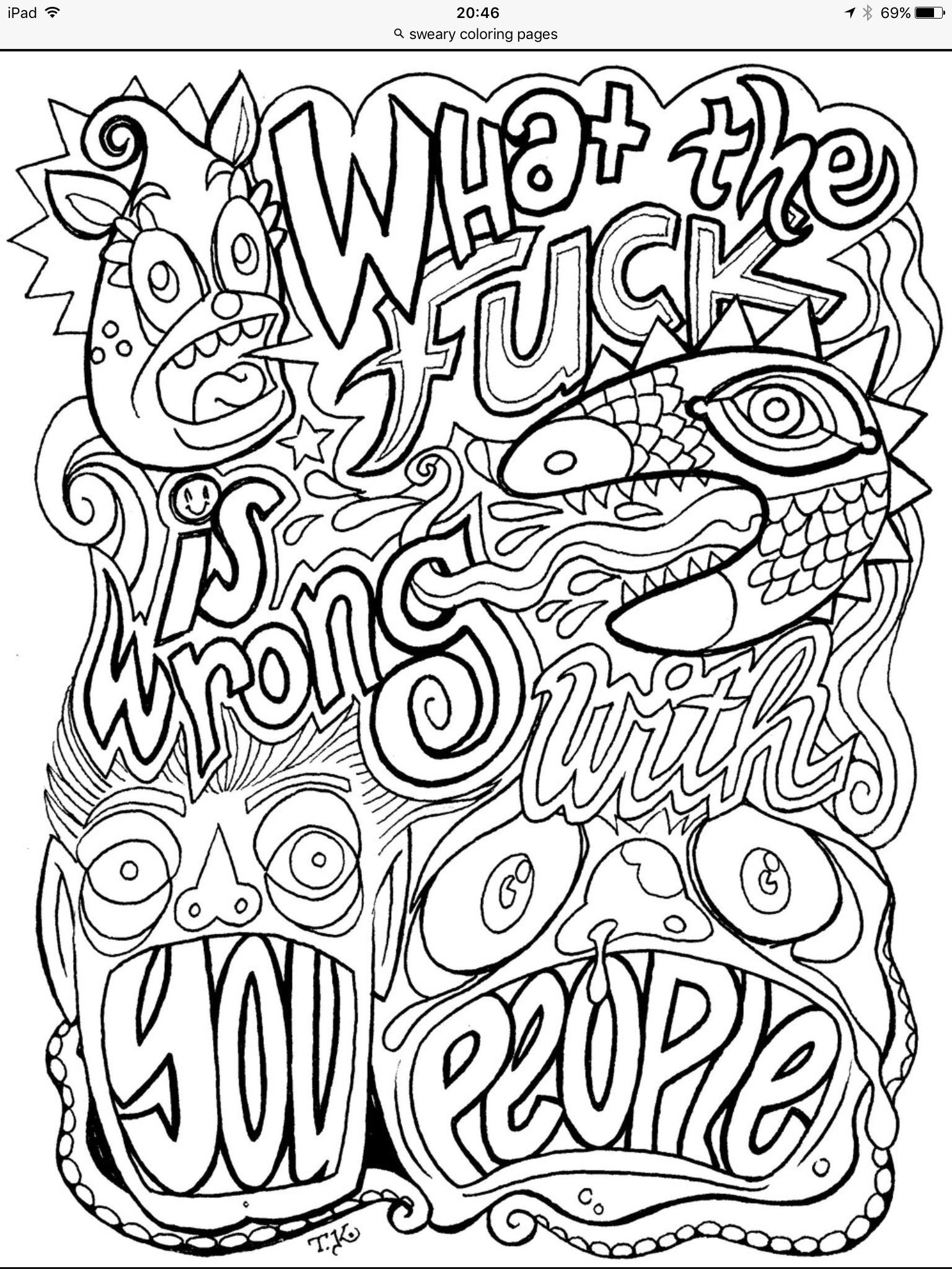 Swear Word Coloring Pages Free Printable