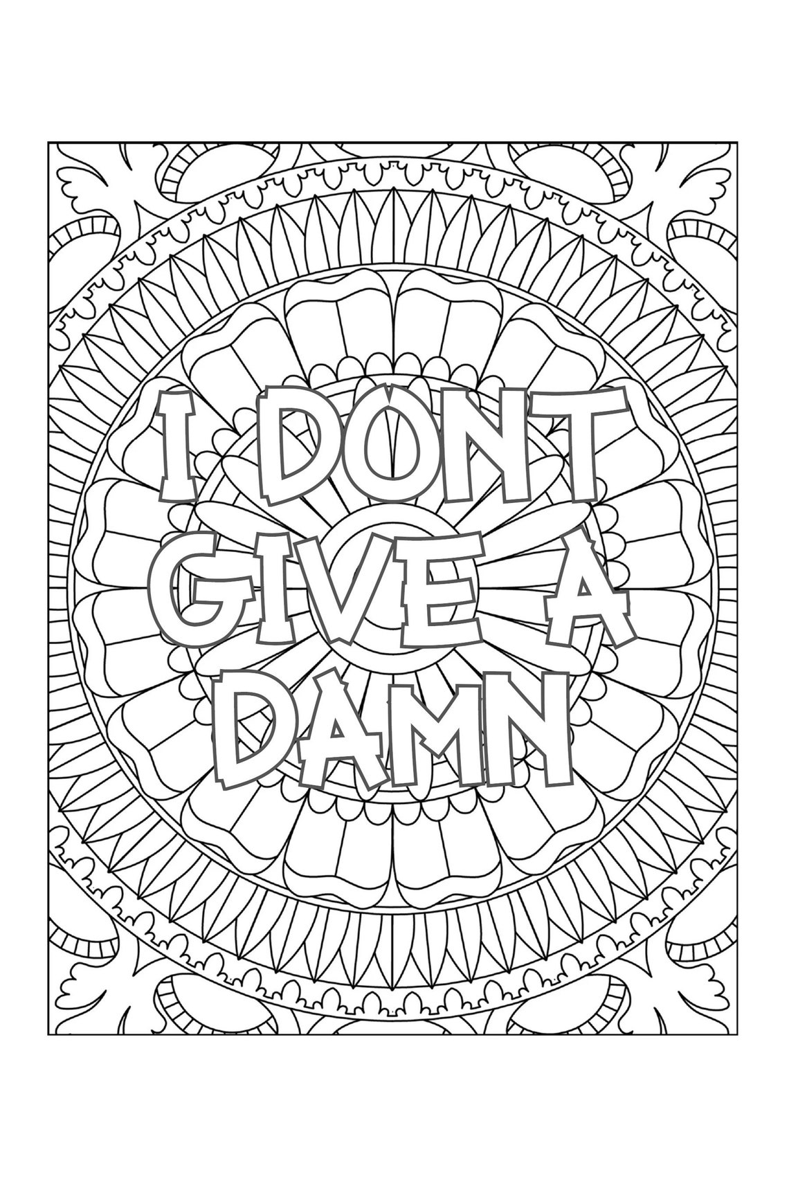 Swear Words Coloring Pages For Adults Printable PDF Etsy