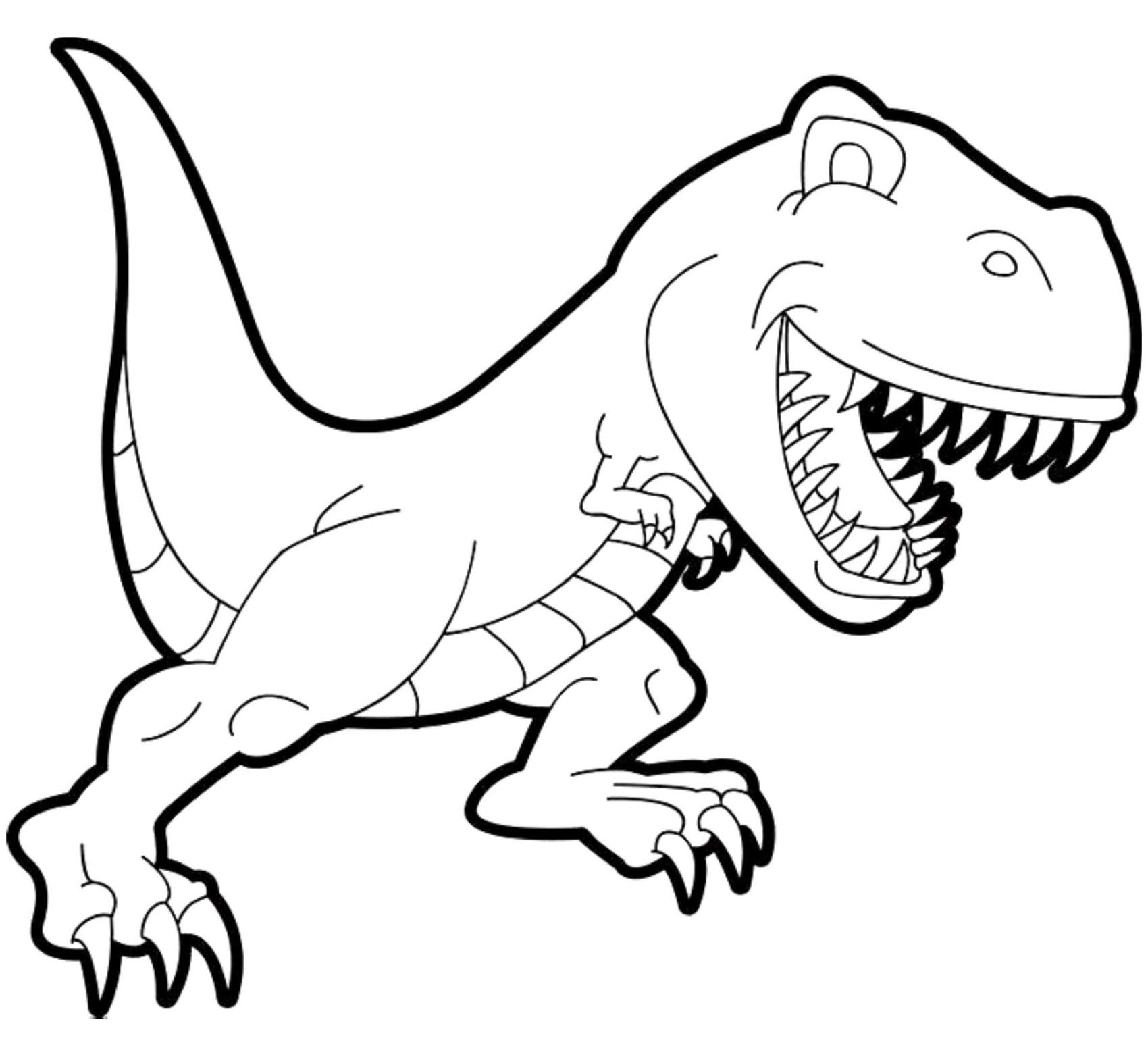 T Rex Dinosaur Coloring Pages For Kids