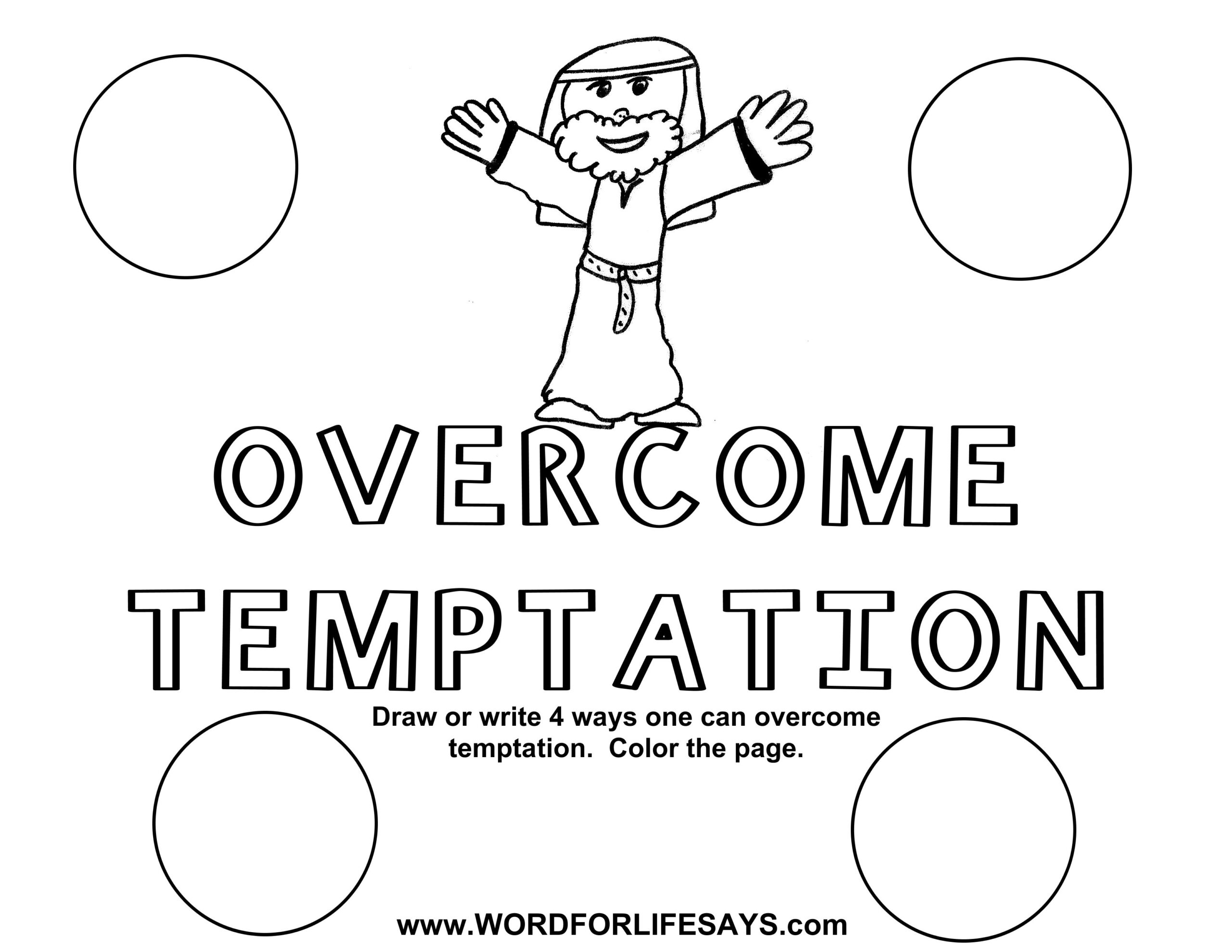 Jesus Temptation Coloring Page