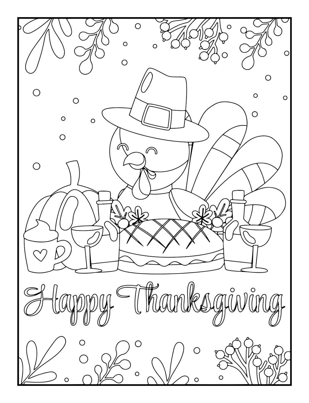 Funny Thanksgiving Coloring Pages