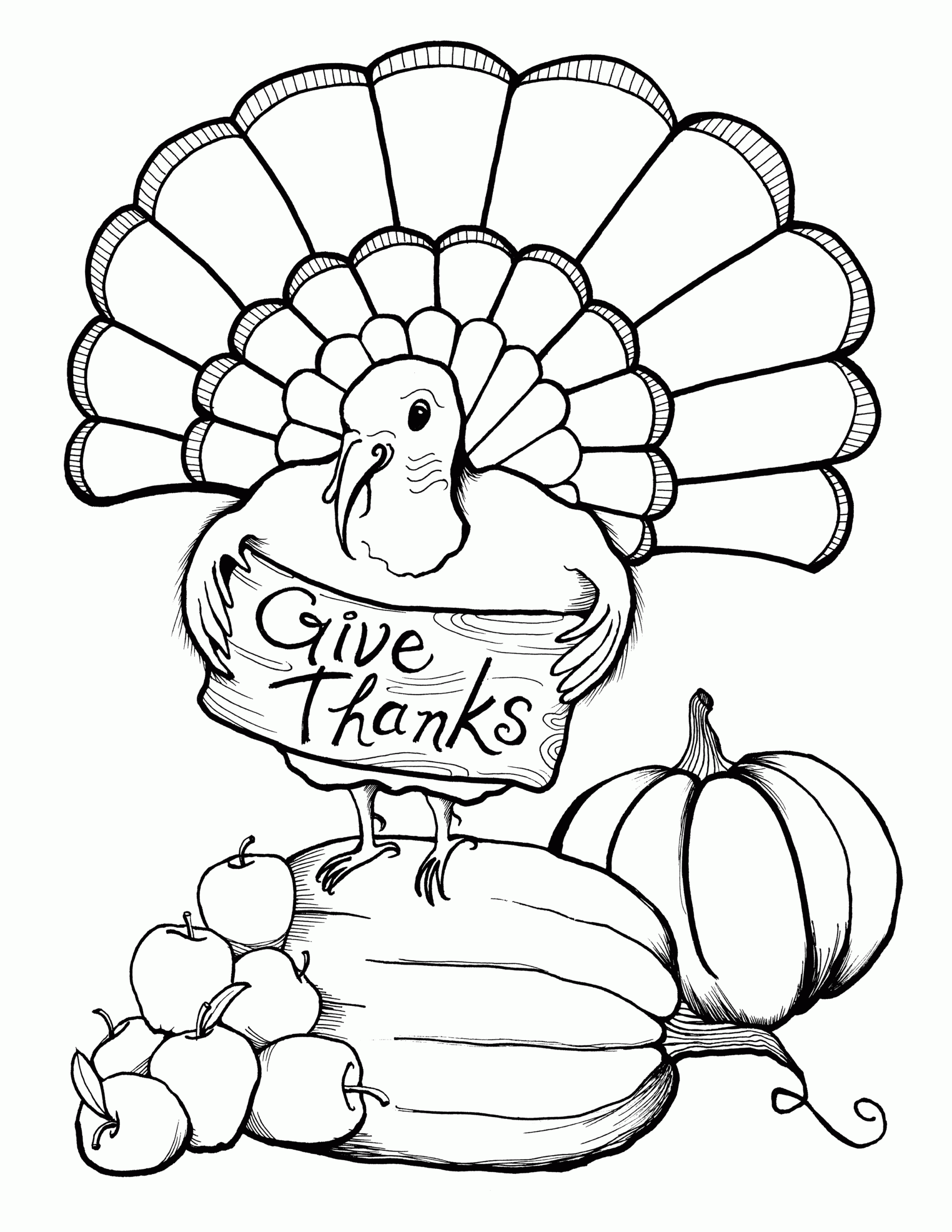 Thanksgiving Preschool Coloring Pages Coloring Home