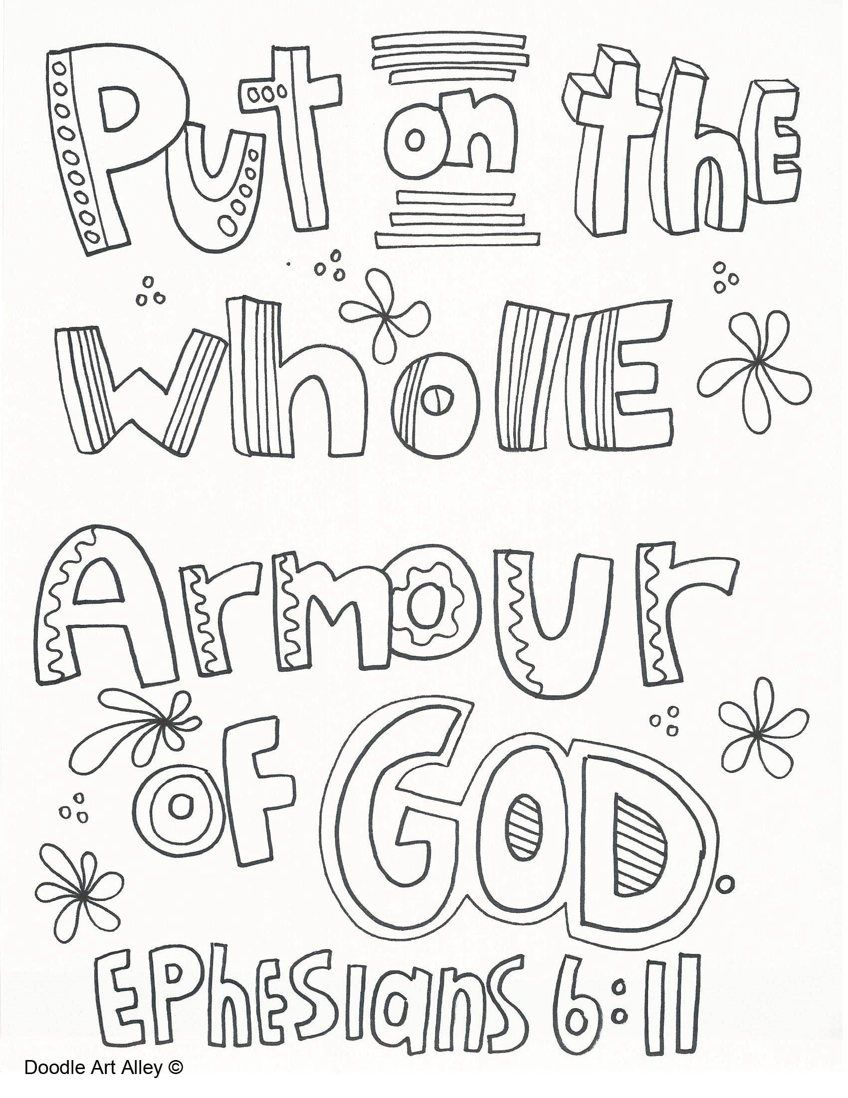 Armor Of God Coloring Page