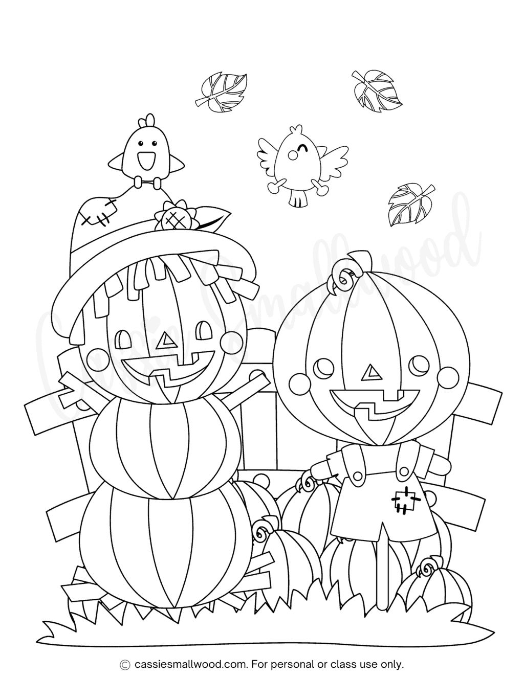 THE BEST Scarecrow Coloring Pages Cassie Smallwood