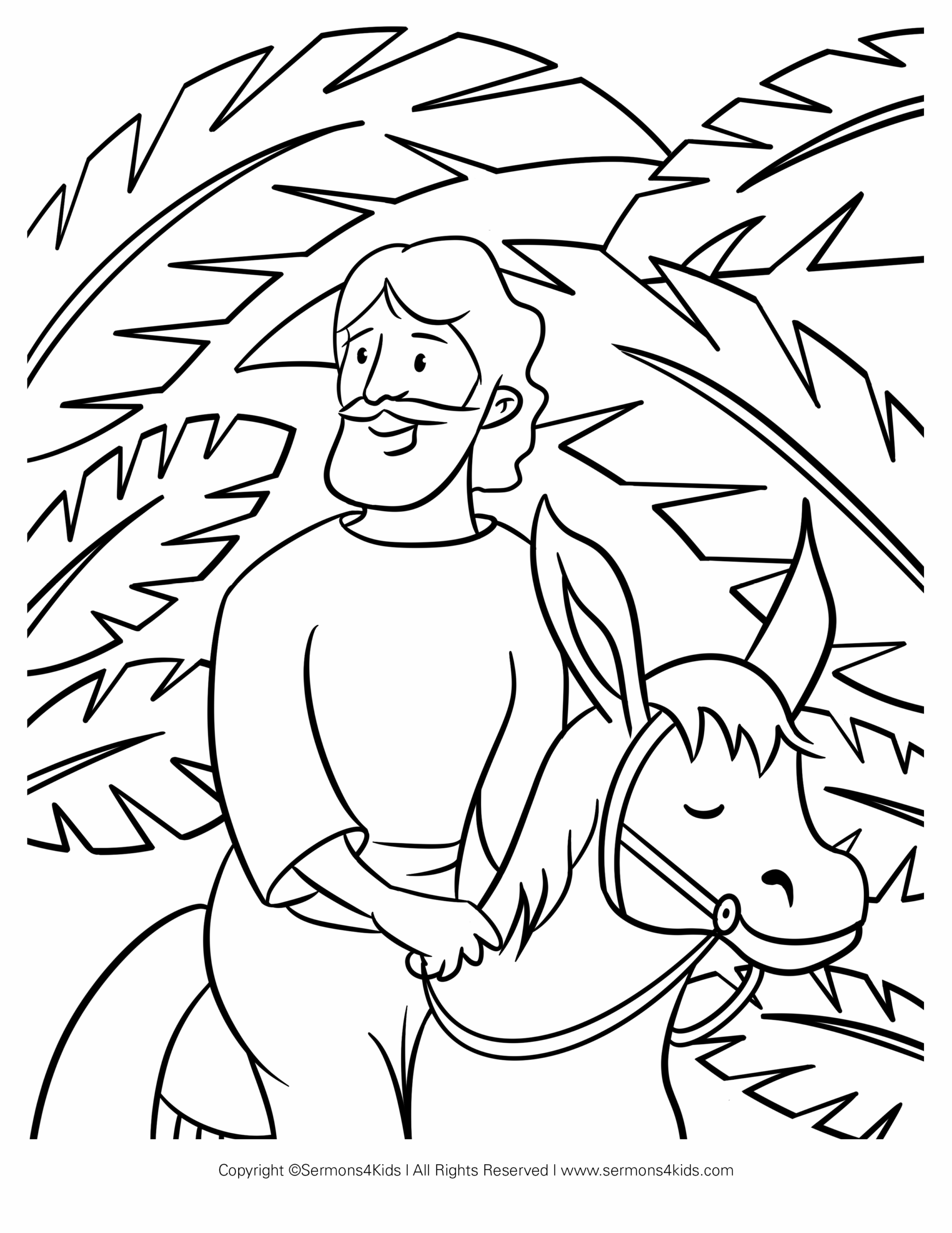 The Triumphal Entry 2 Coloring Page Sermons4Kids