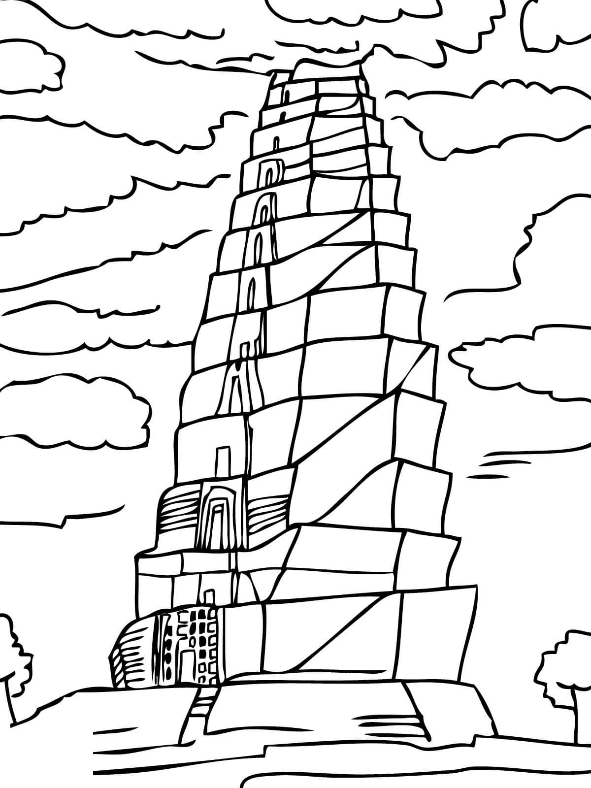 Tower Of Babel Coloring Page Educative Printable