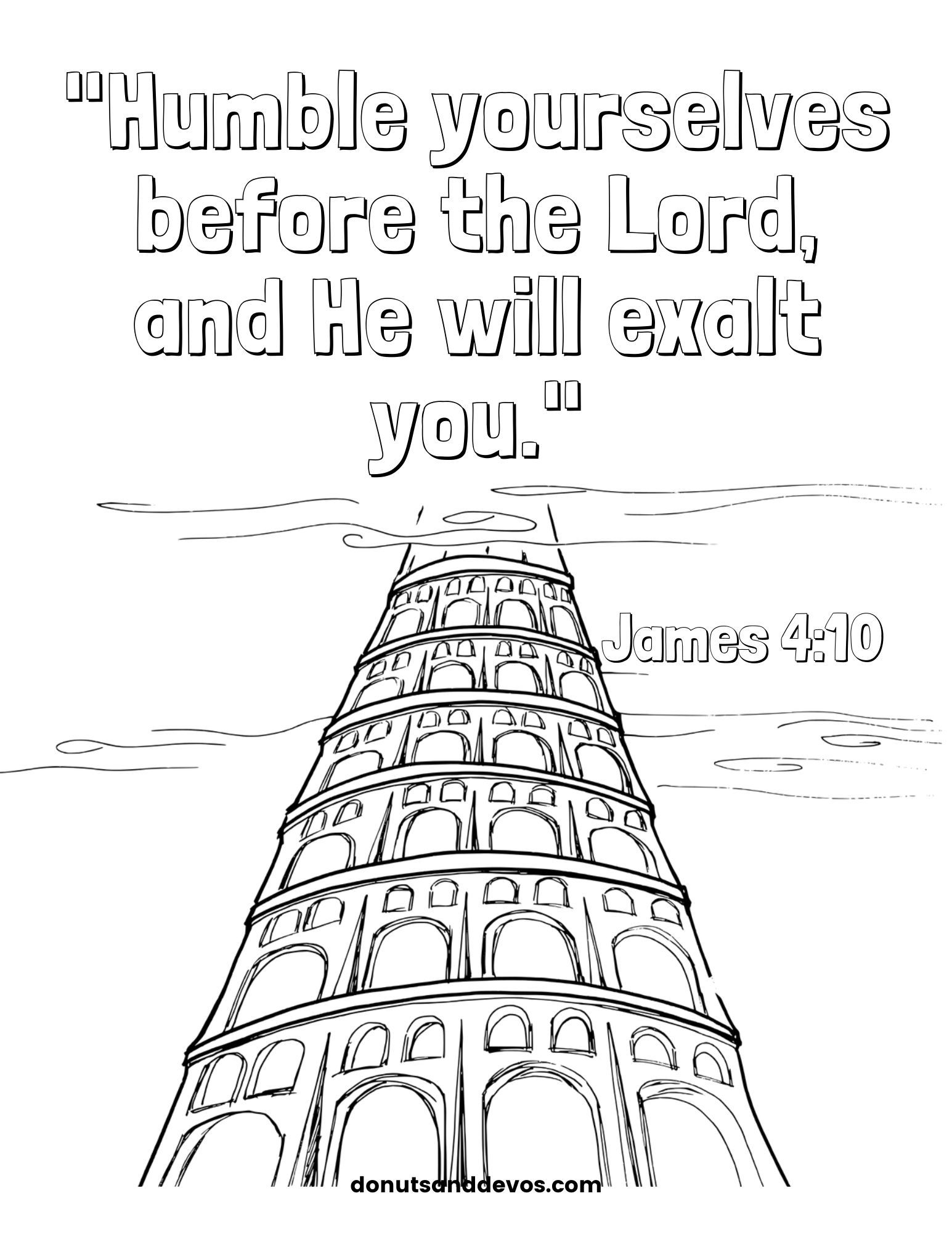 Tower Of Babel Coloring Page Tower Of Babel Bible Verse Coloring Page Bible Story Book