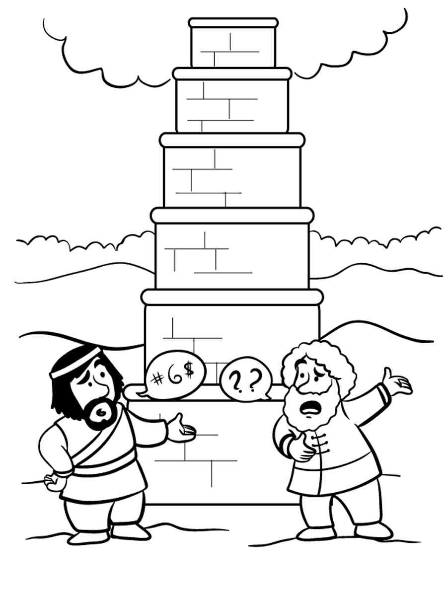 Tower Of Babel Coloring Page