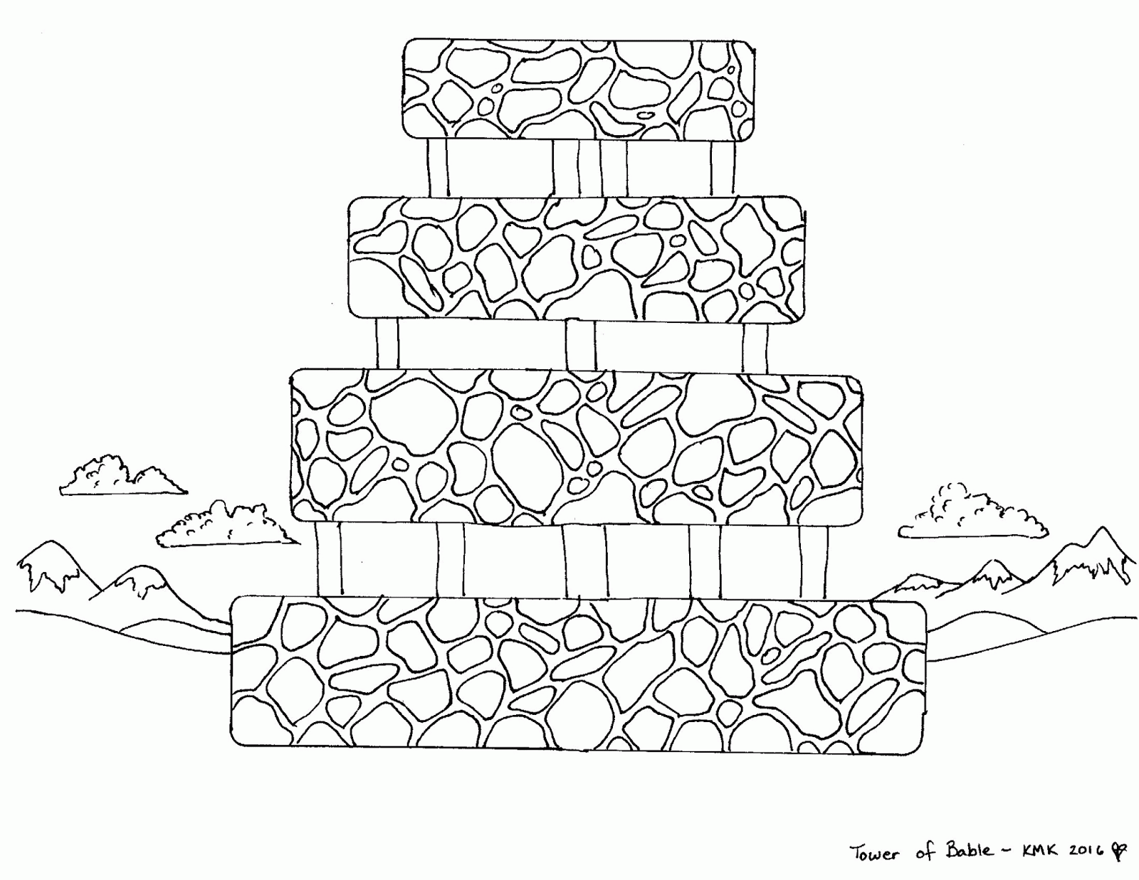 Tower Of Babel Coloring Pages For Kids Coloring Pages