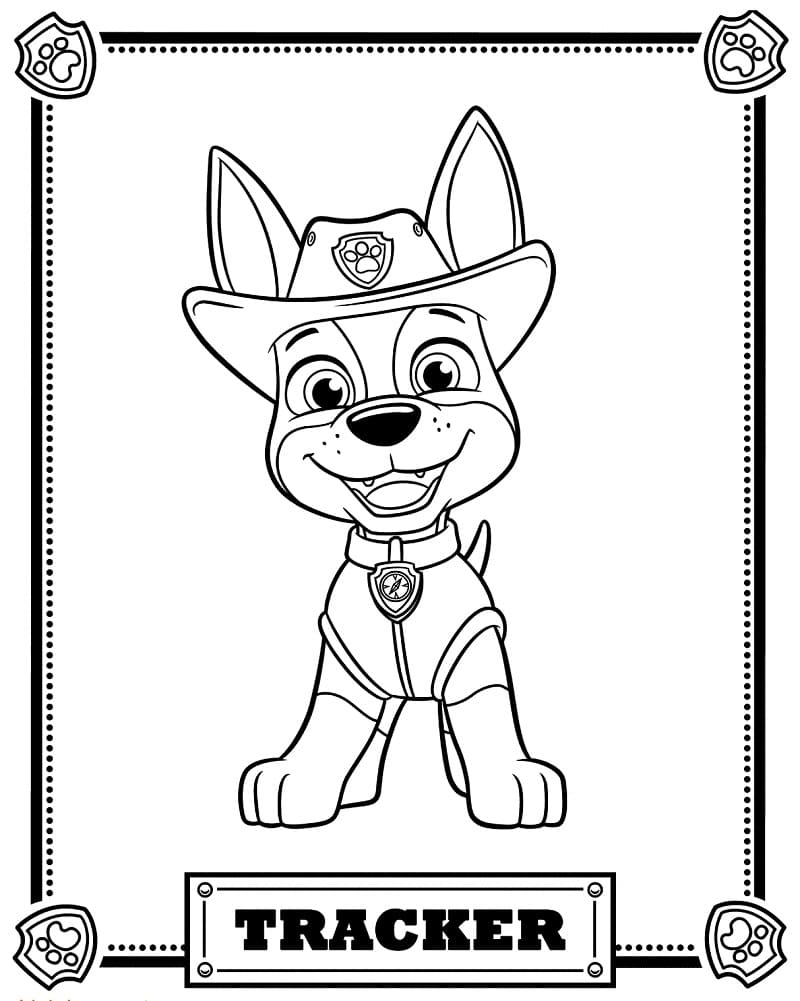Tracker In Paw Patrol Coloring Page Free Printable Coloring Pages For Kids