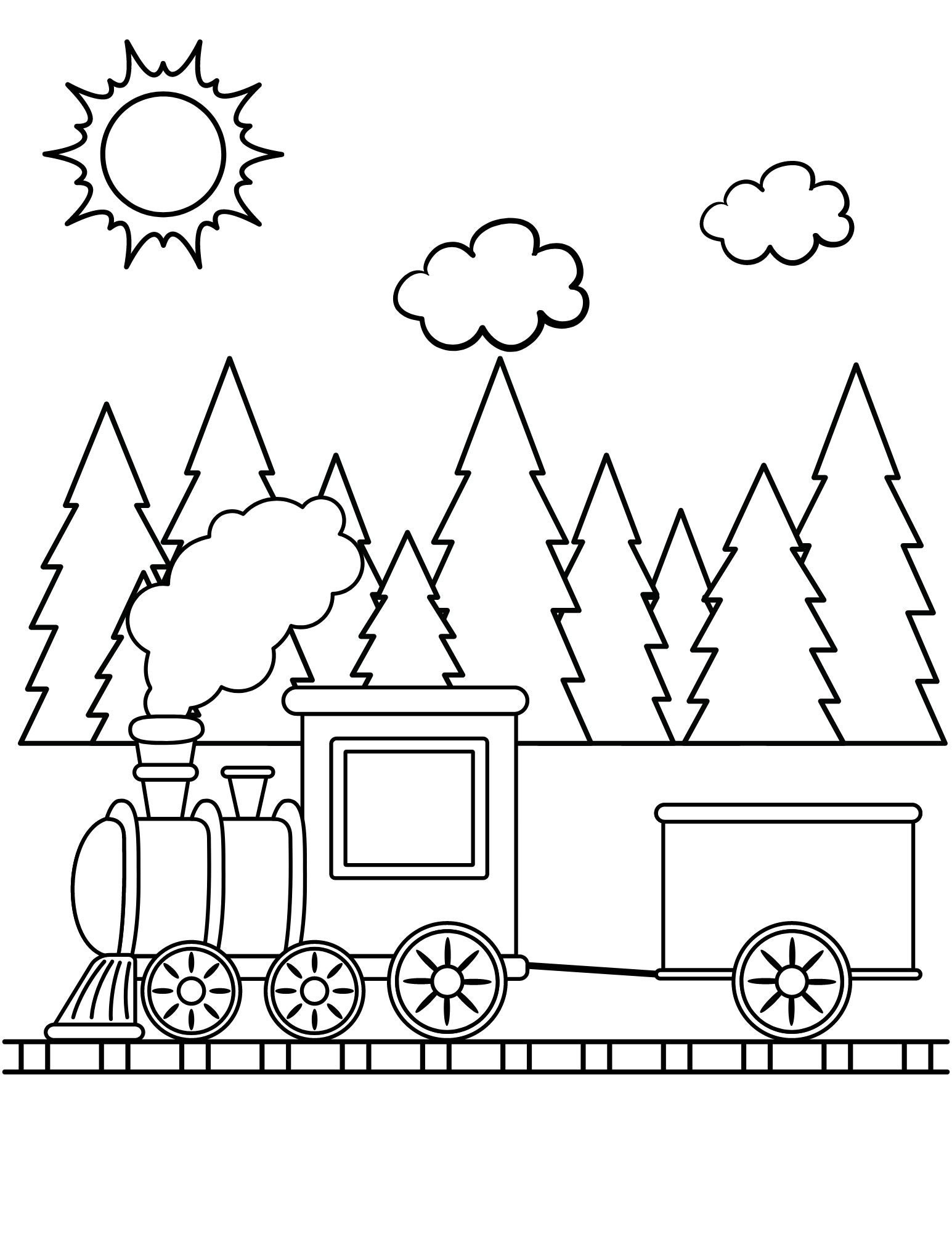 Trains Coloring Pages Boys Coloring Trains PDF Trains Printables Trains Coloring Sheets