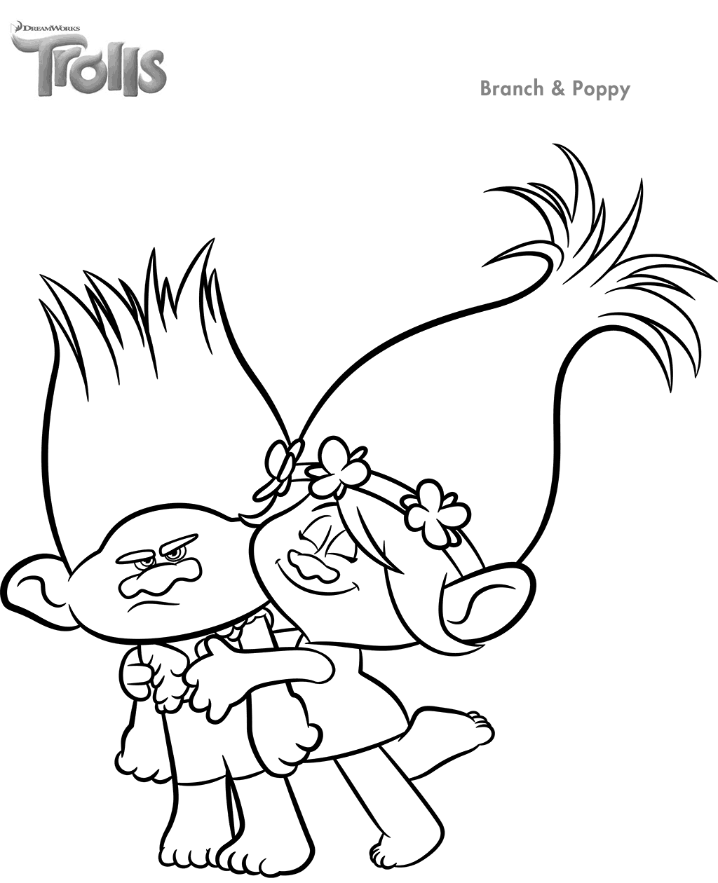 Trolls Color Page