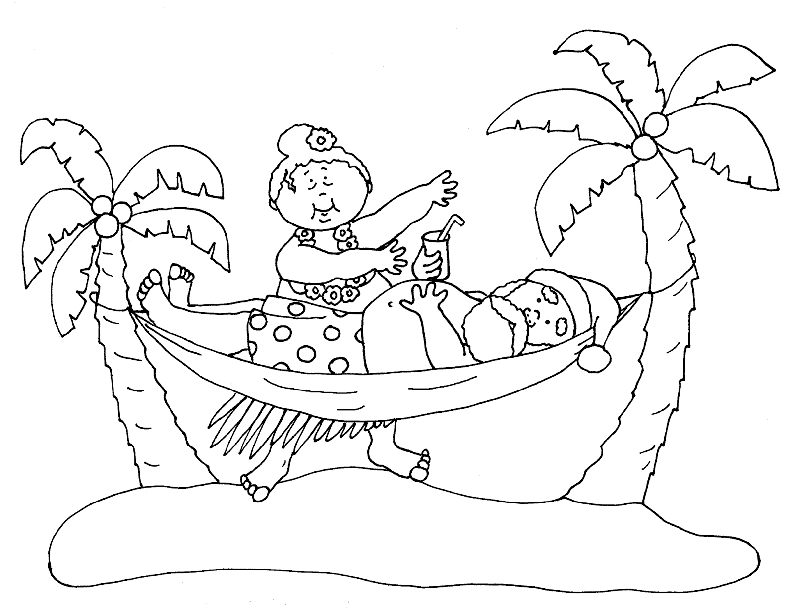 Tropical Christmas Coloring Pages