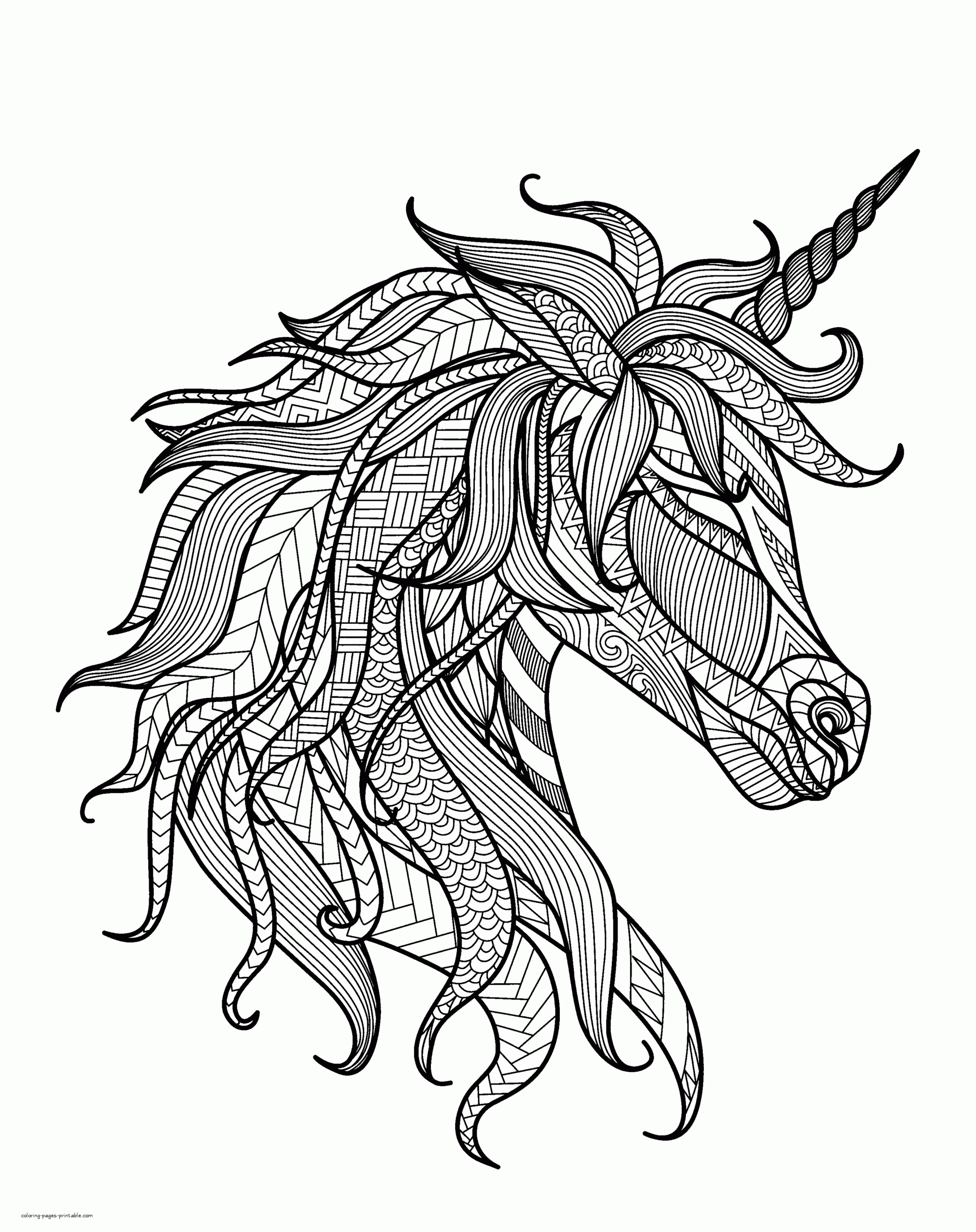 Unicorn Coloring Page For Adults COLORING PAGES PRINTABLE COM