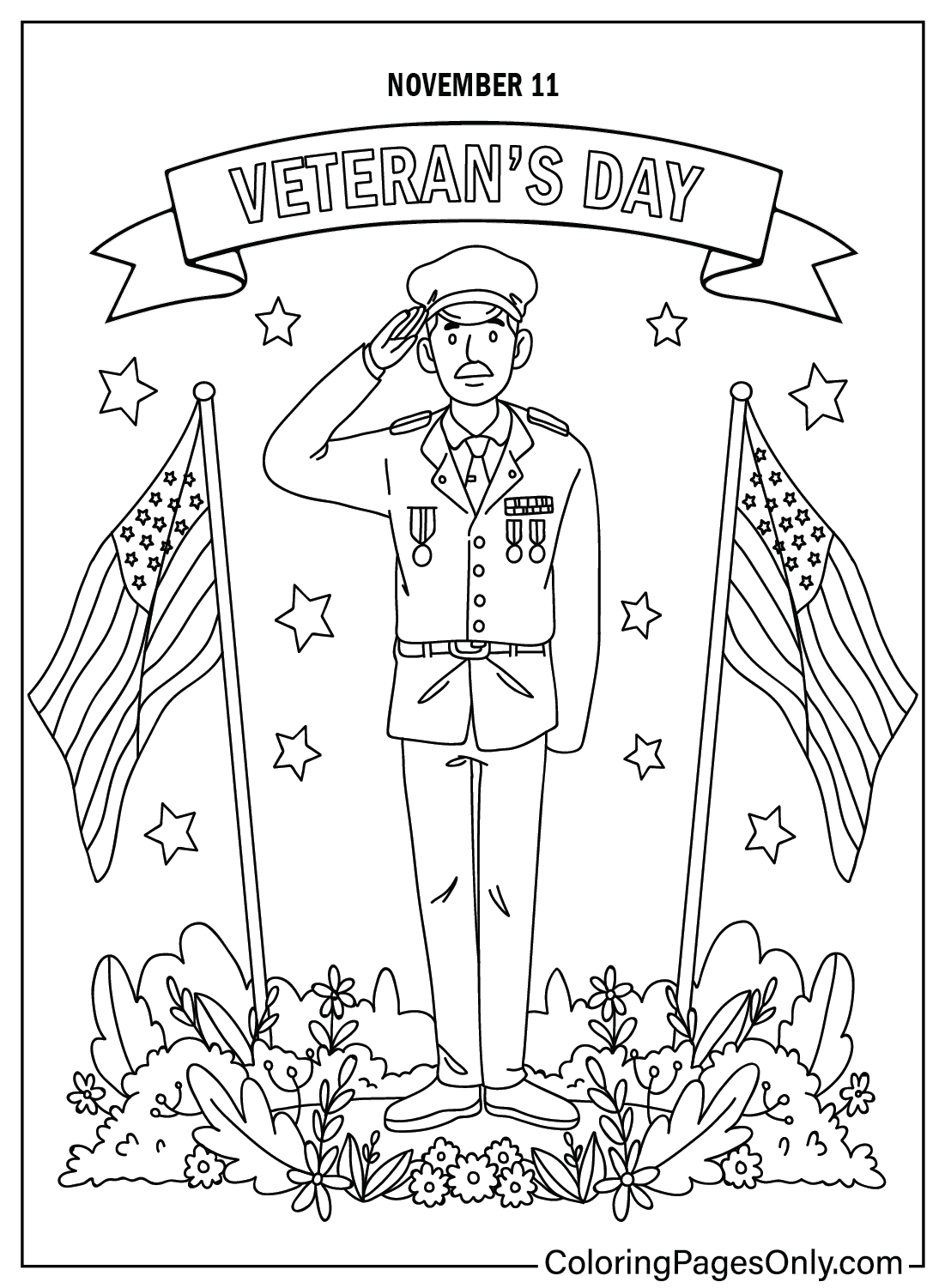 Veteran Day Coloring Page