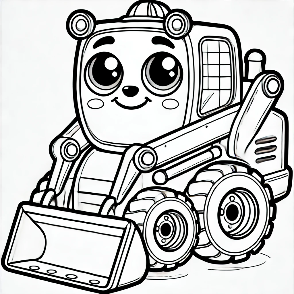 Wheel Loader Coloring Pages ColoringDraft
