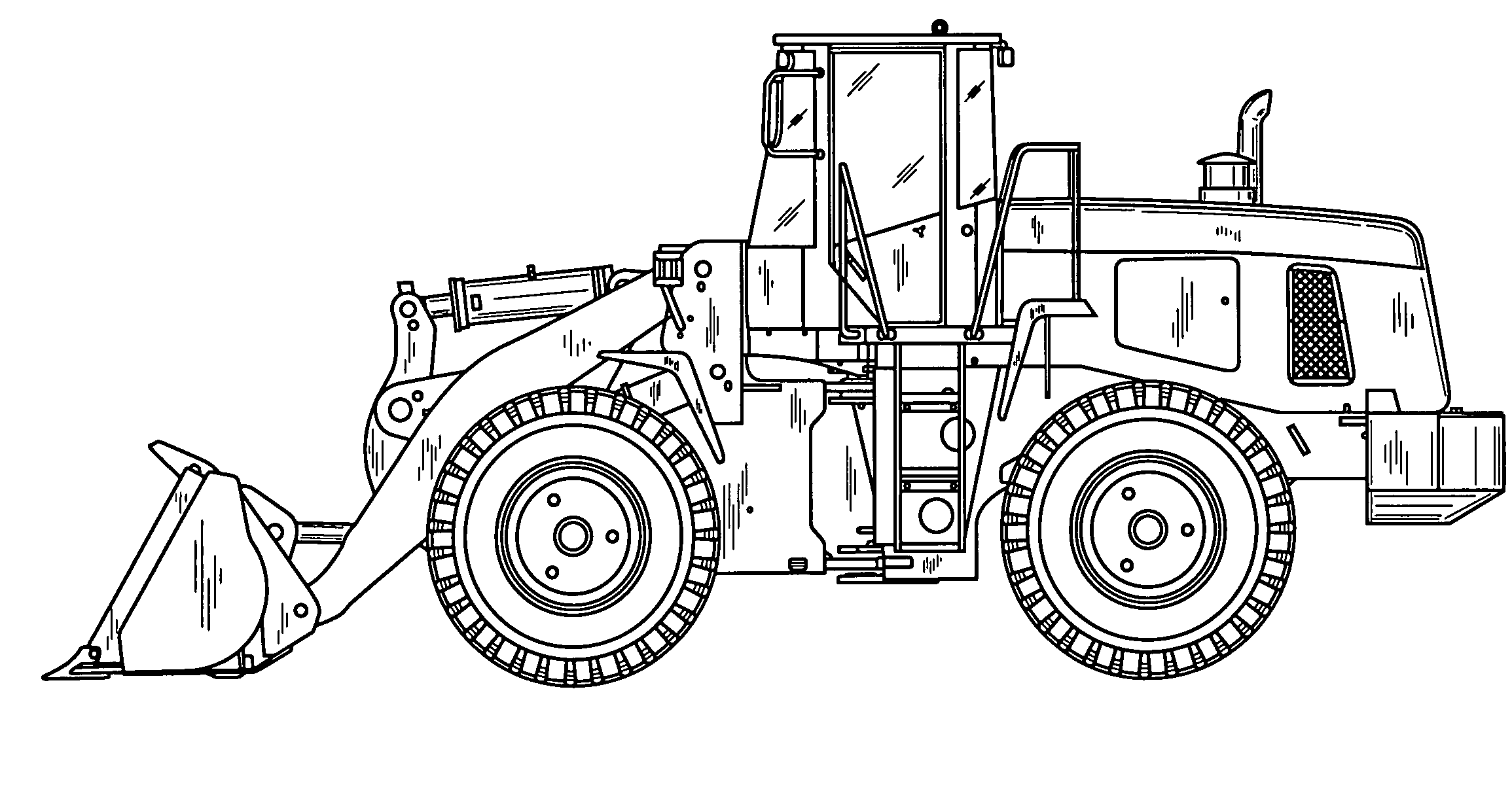 Wheel Loader Drawing At GetDrawings Free Download