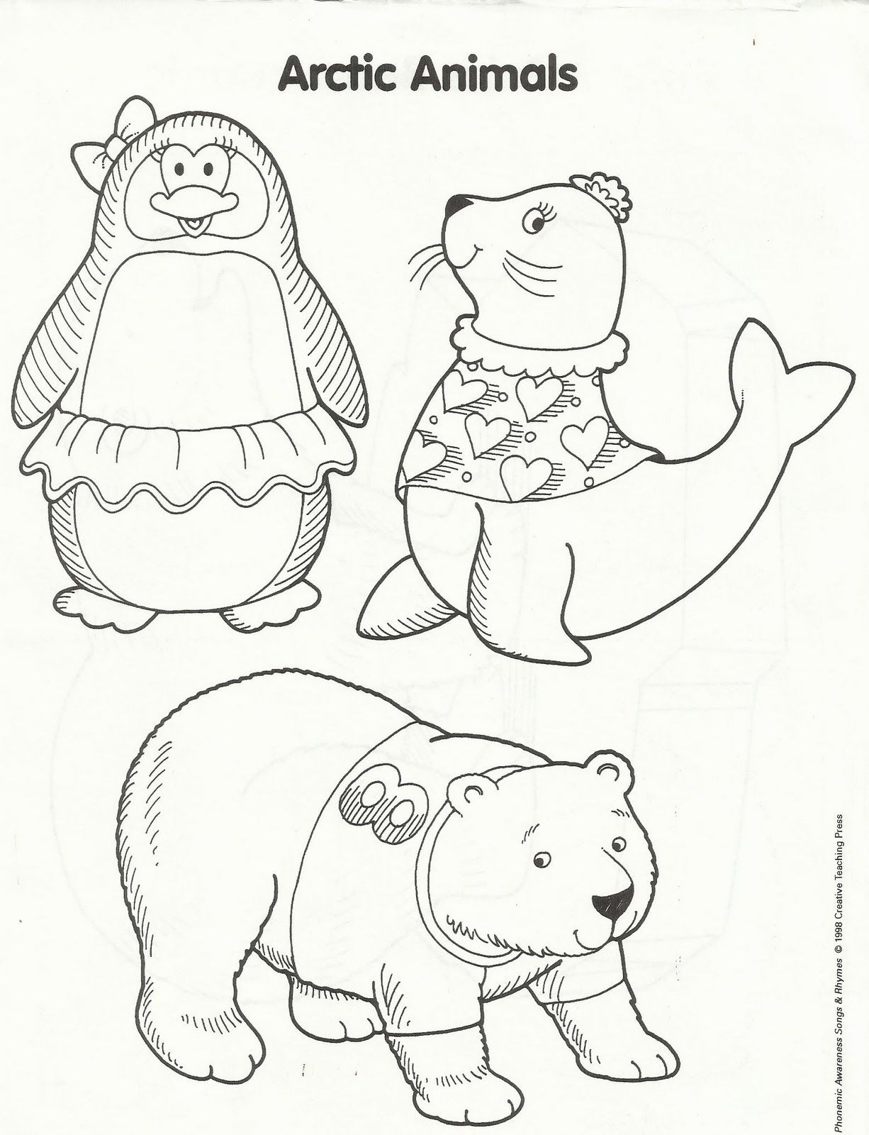 Winter Animal Coloring Pages Printable