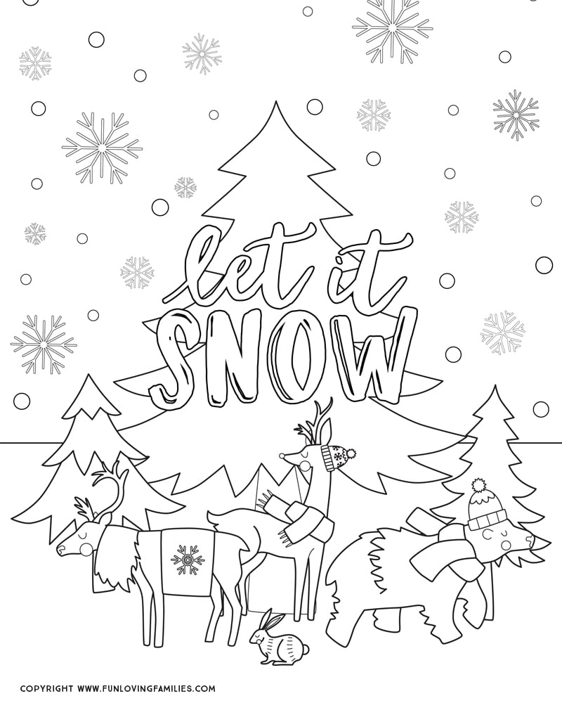 Snow Animal Coloring Page