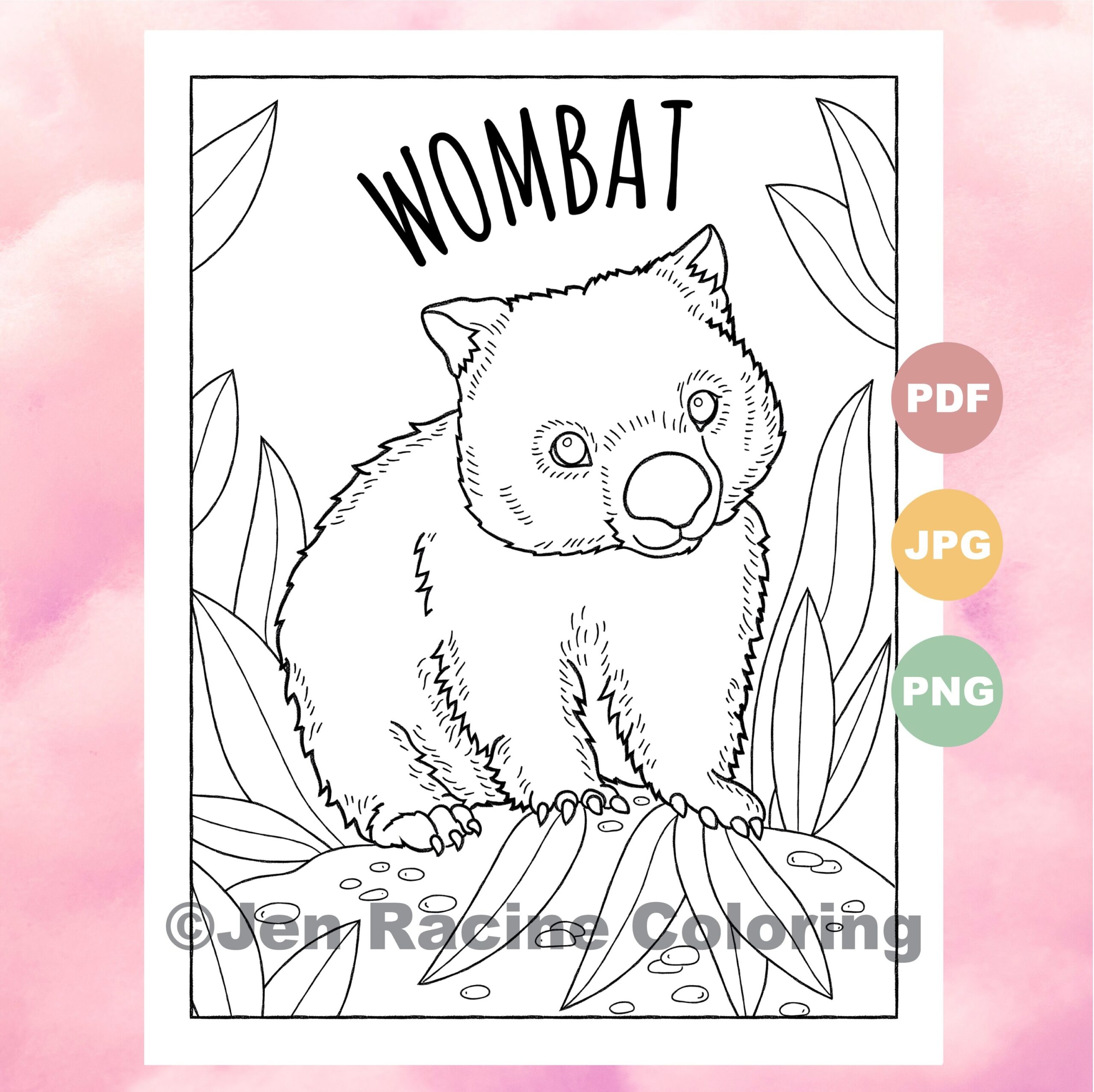 Wombat Coloring Pages