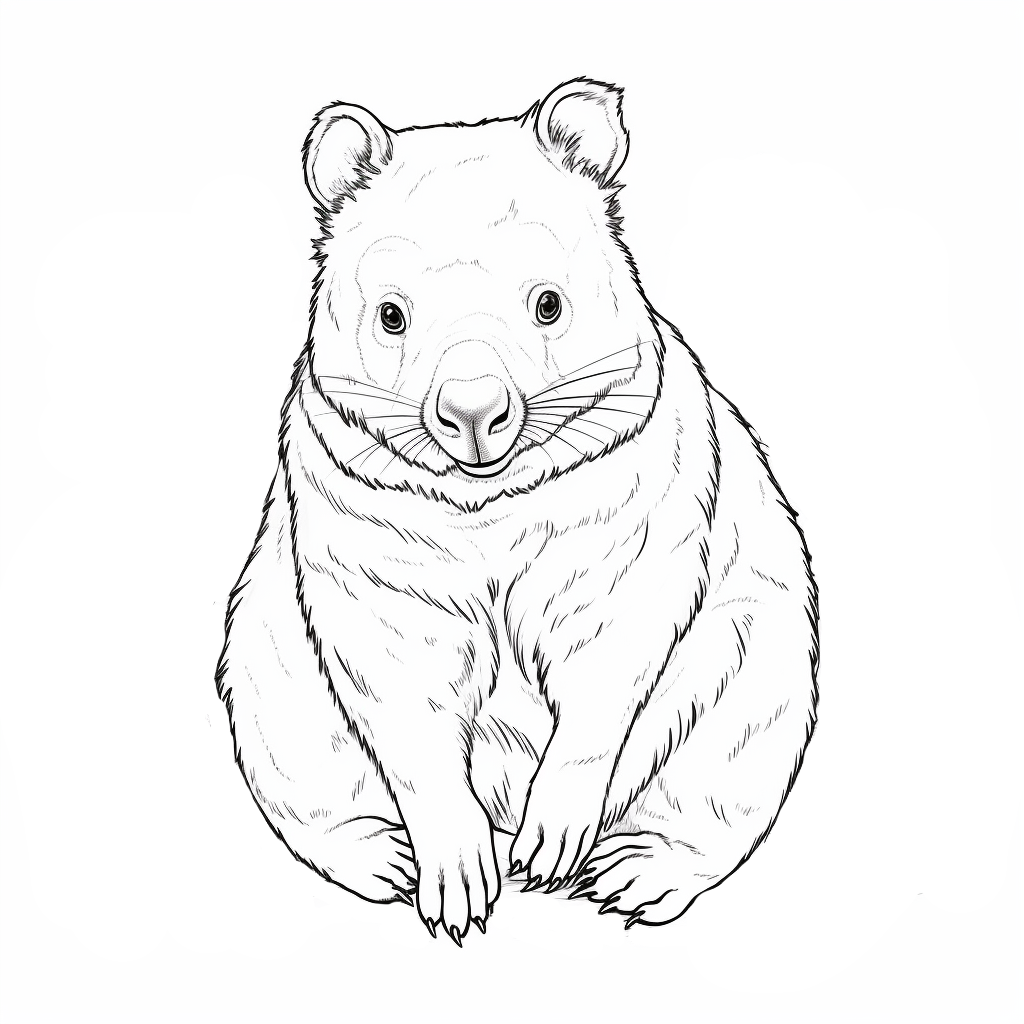 Wombat Coloring Page