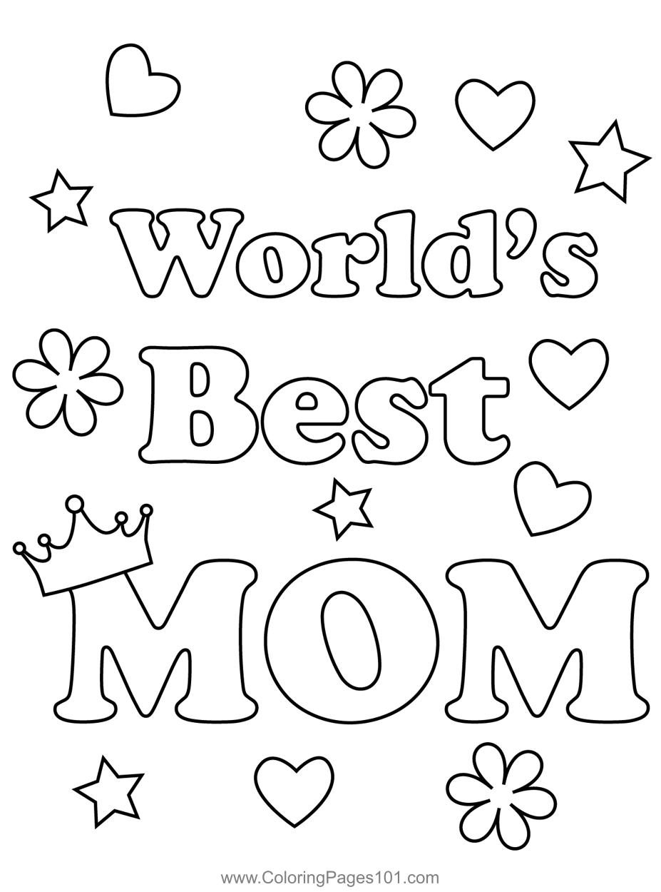 World S Best Mom Coloring Page For Kids Free Mother S Day Printable Coloring Pages Online For