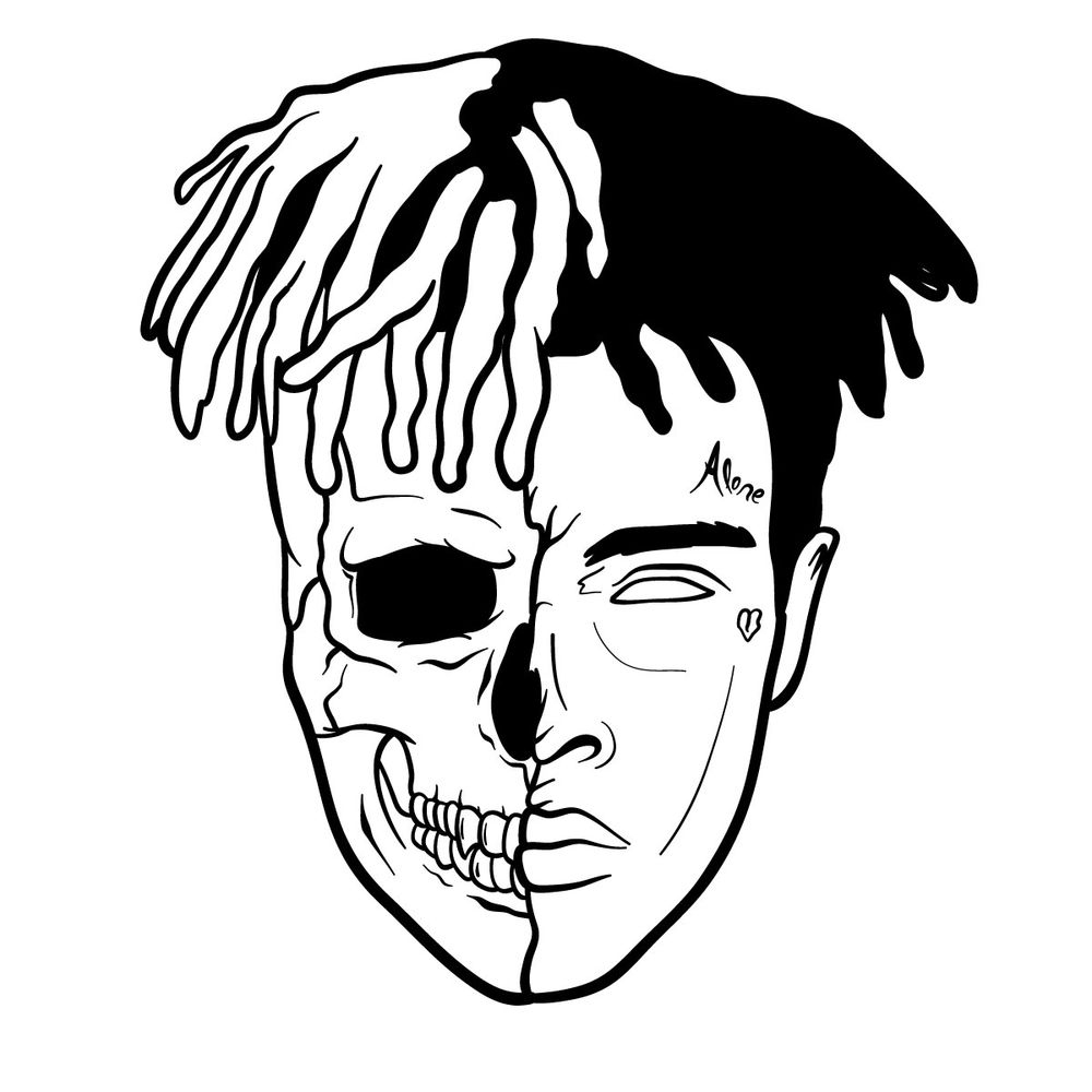Xxxtentacion Sketch Coloring Page