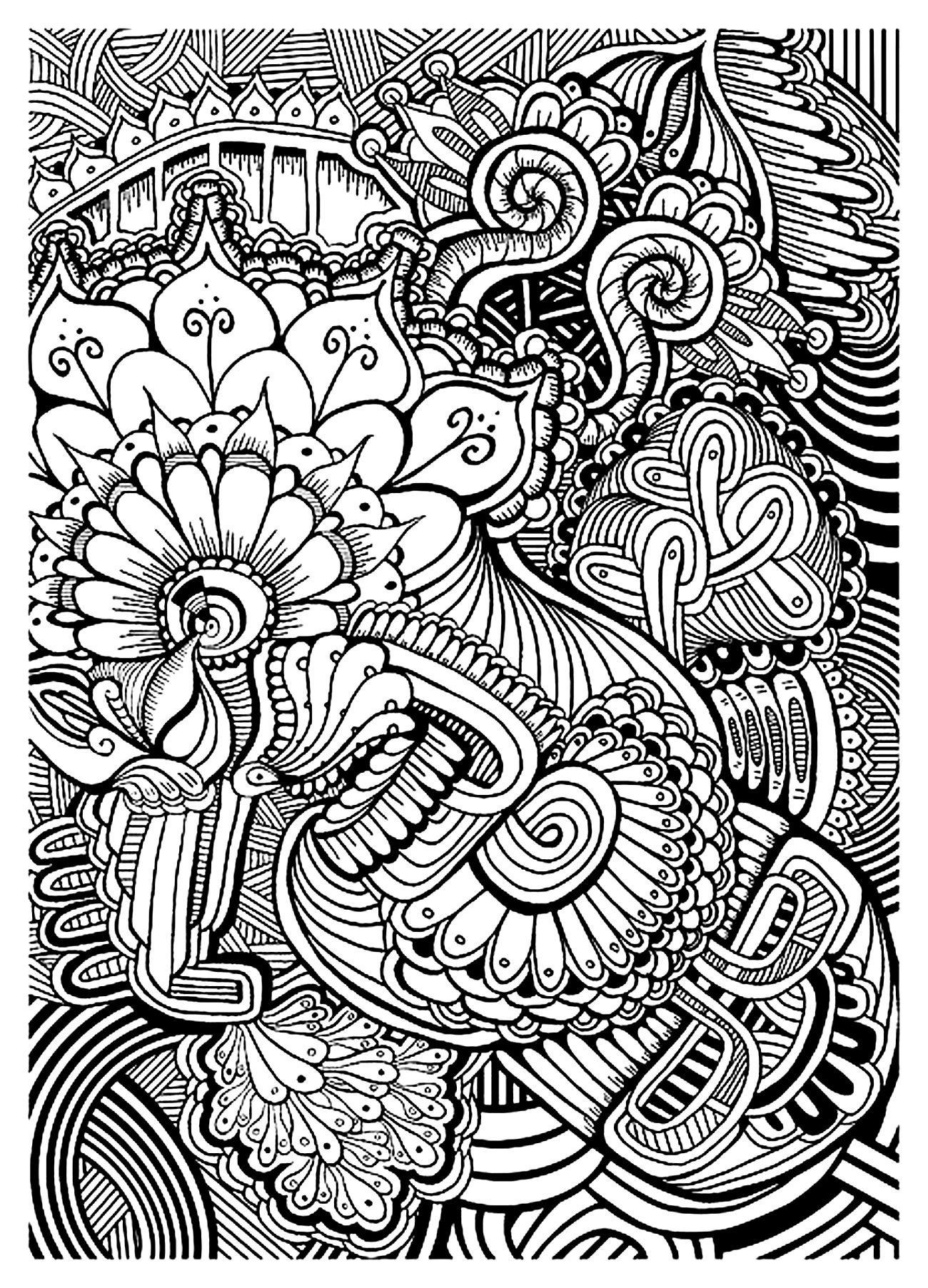 Zen Anti Stress Relax To Print Anti Stress Zen Coloring Pages For Adults