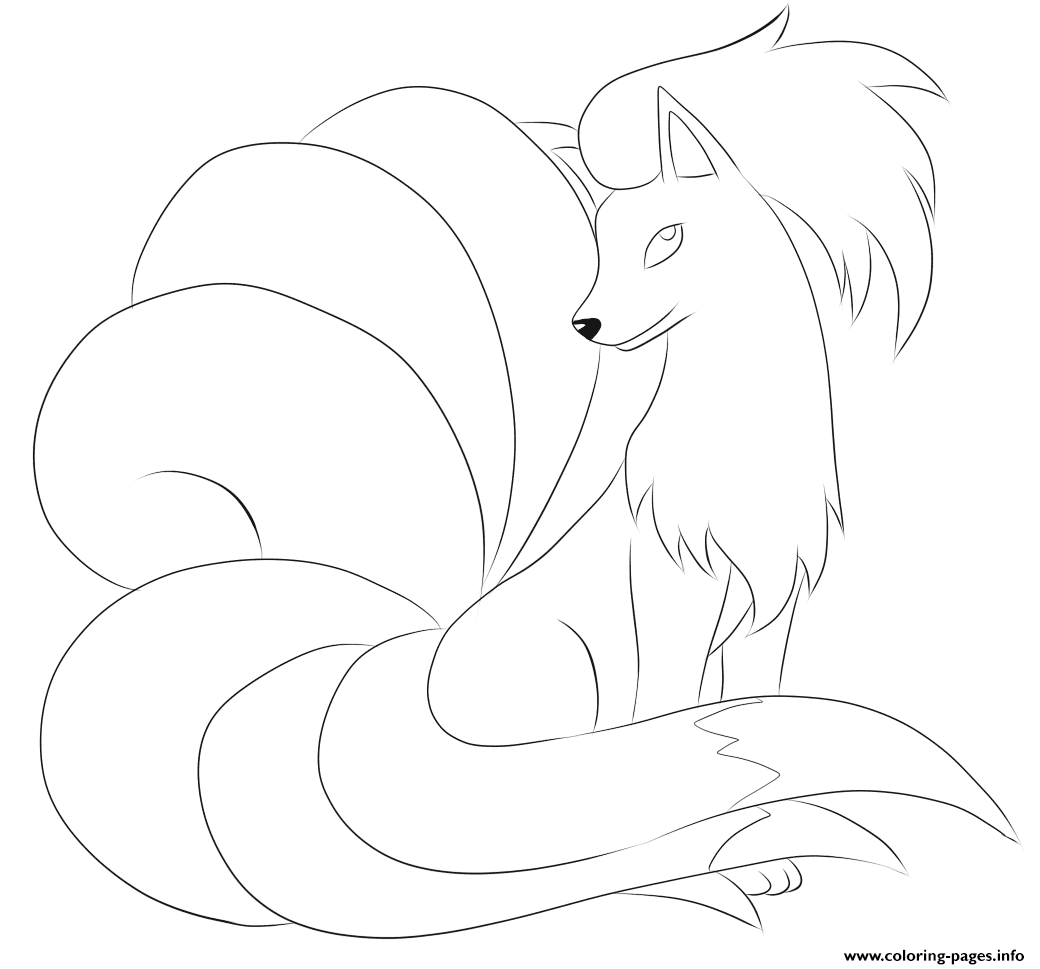 038 Ninetales Pokemon Coloring Pages Printable