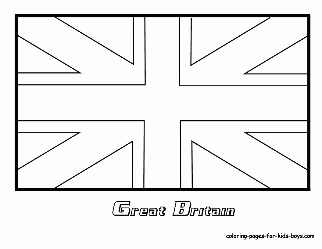 04 Flag Of Britain Coloring Page At Coloring Pages Book For Kids Boys Gif 1056 816 Flag