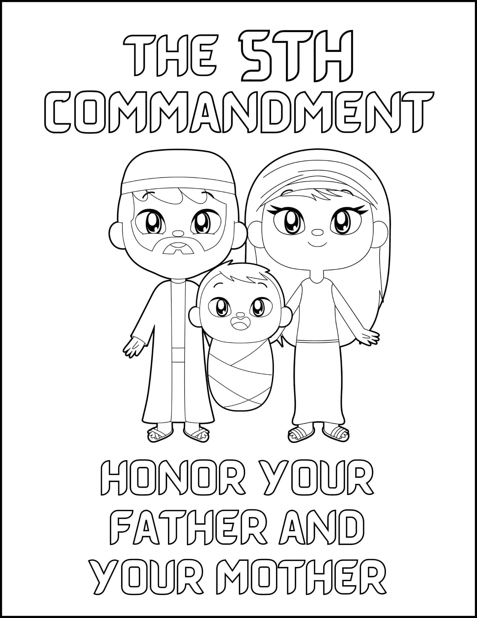 10 Commandments Coloring Page