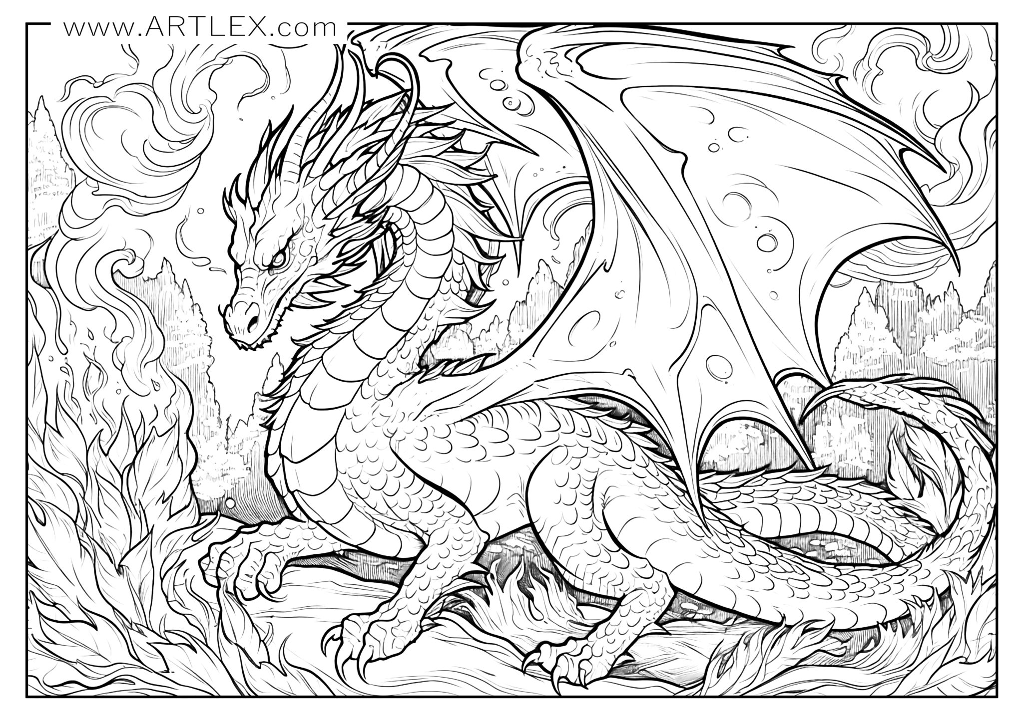 Coloring Pages Dragons