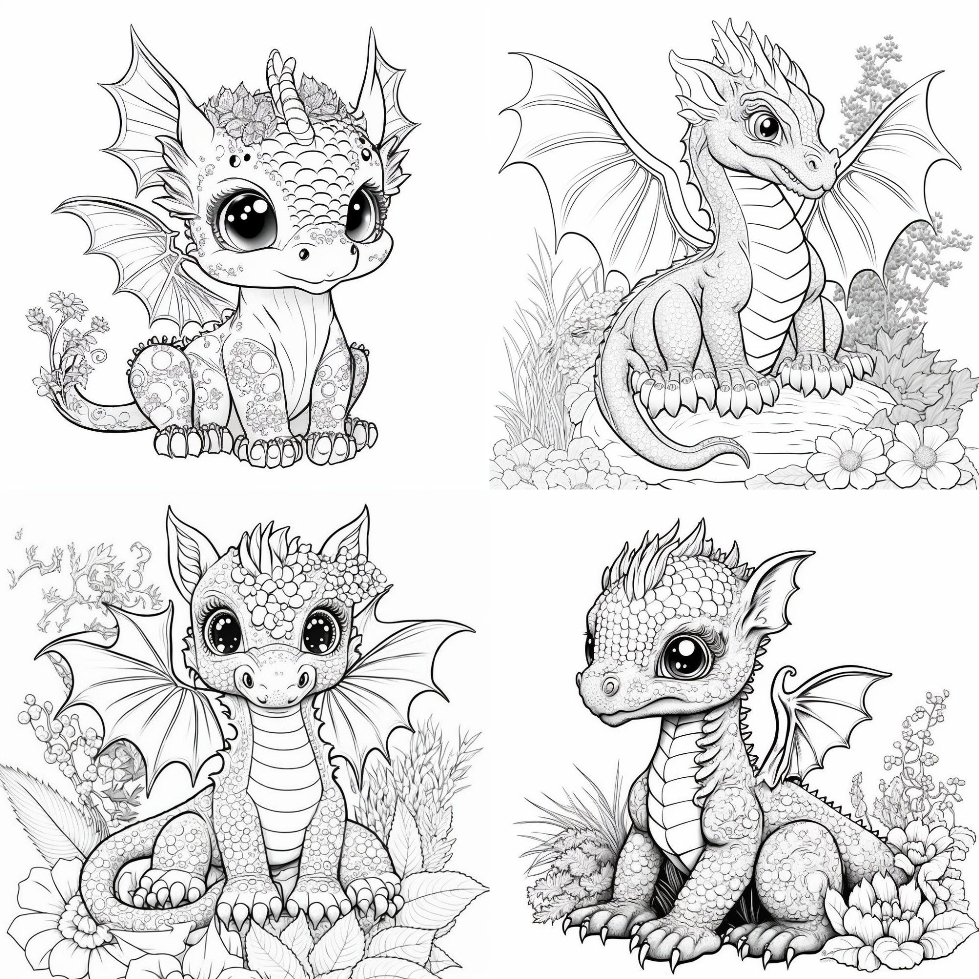 100 Cute Dragon Coloring Pages Printable Coloring Book Coloring Pages For Kids Printable Digital