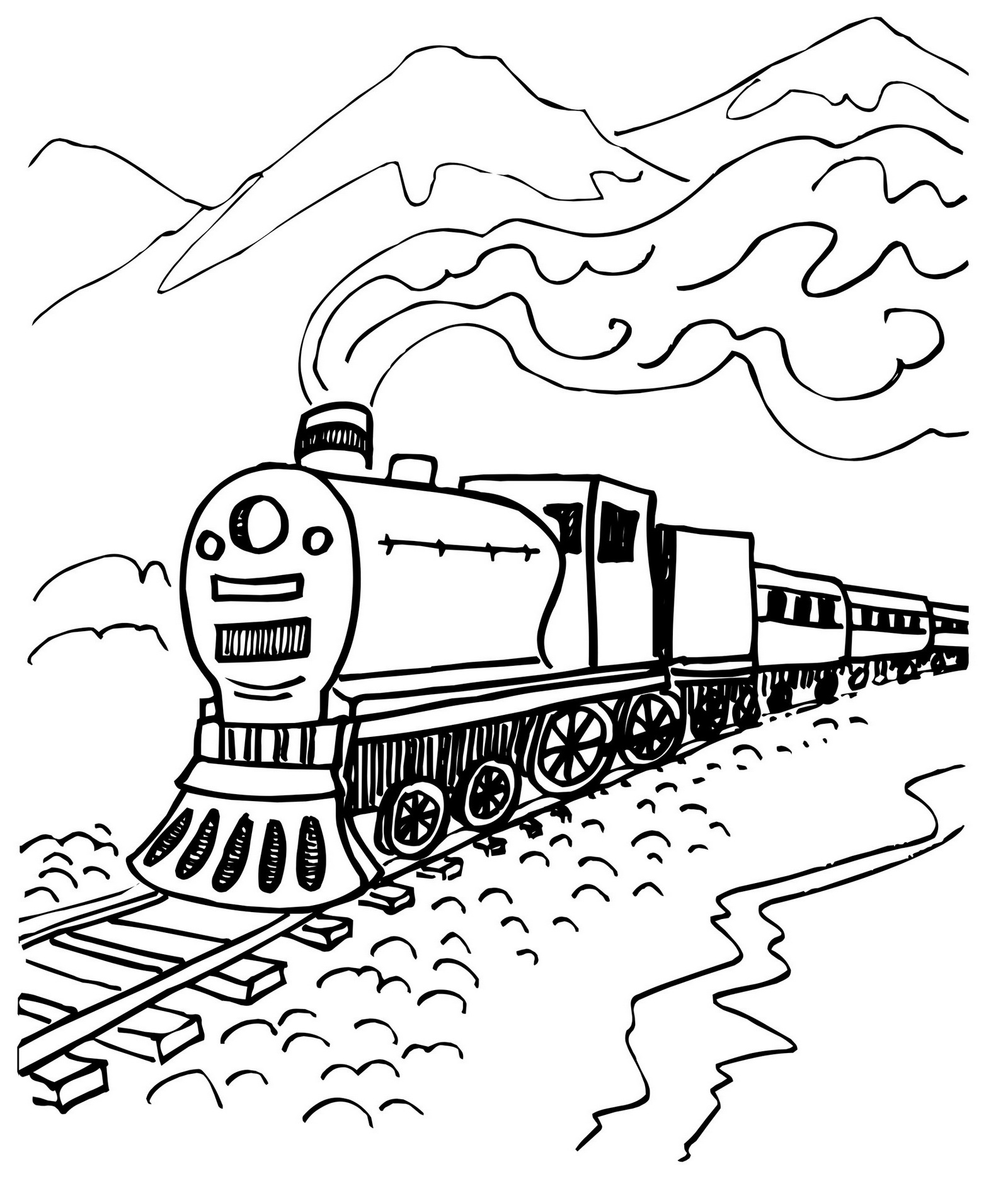 Trains Coloring Pages