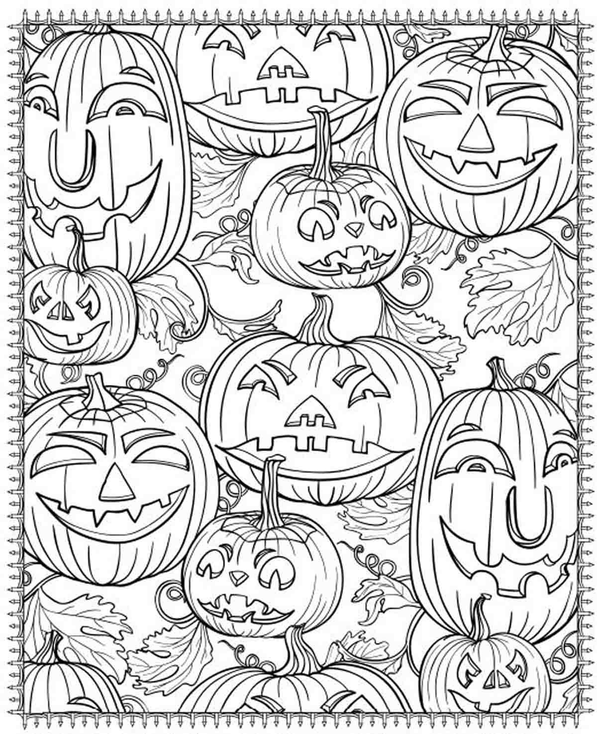 12 Printable Halloween Coloring Pages For Adults M Larboksidor Utskrivbara F Rgl Ggningssidor