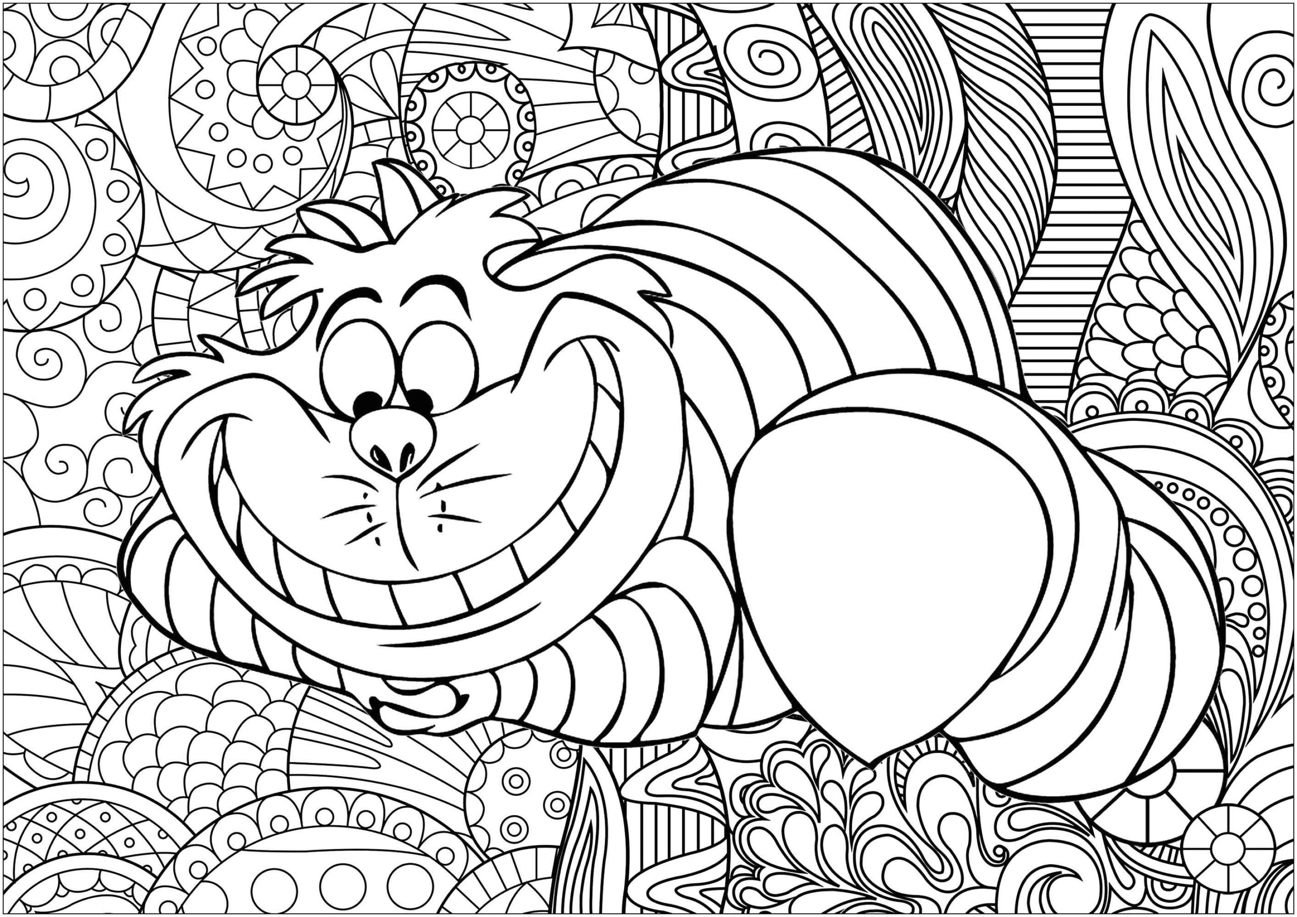 15 Cheshire Cat Coloring Pages Kindergarteen Worksheets