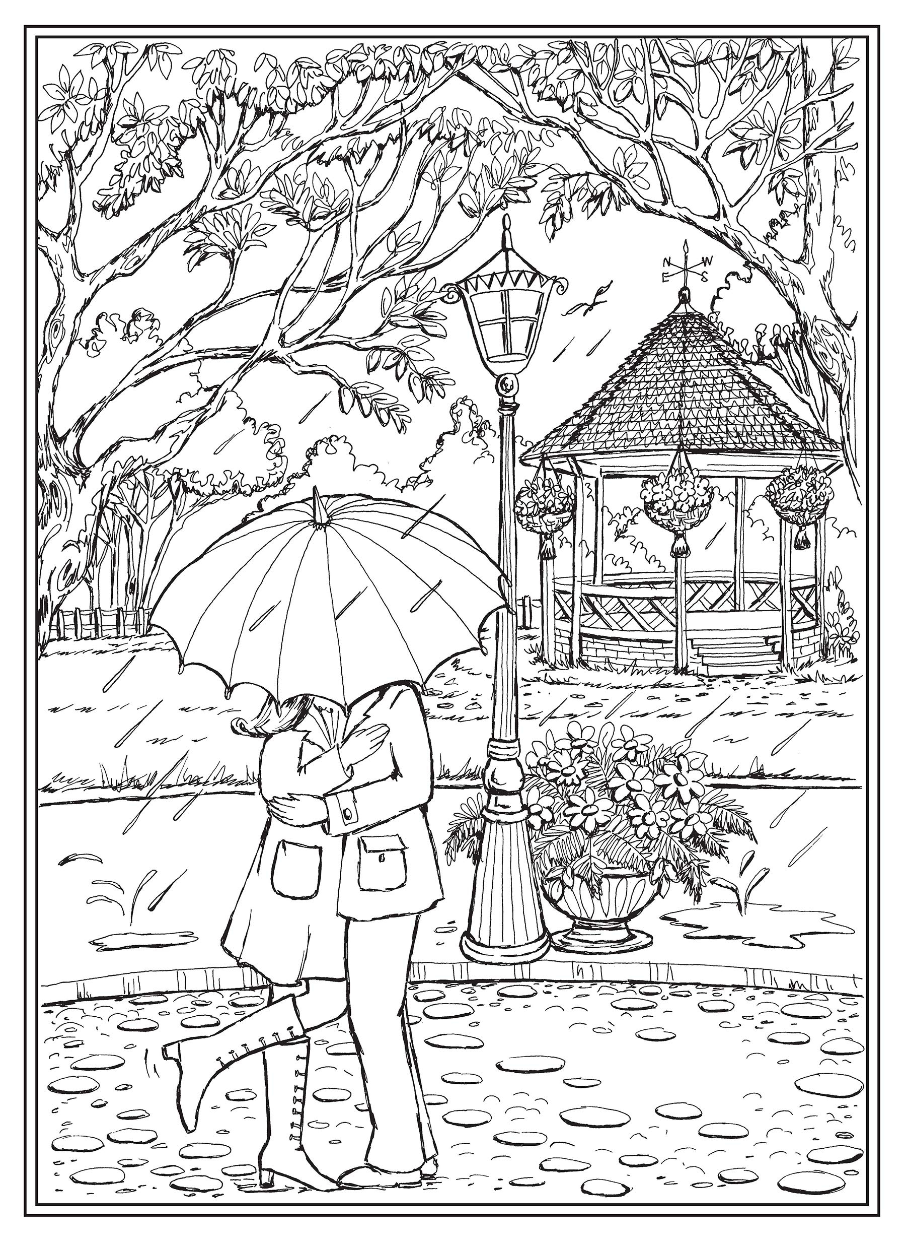 17 Romantic Country Coloring Pages Printable Coloring Pages