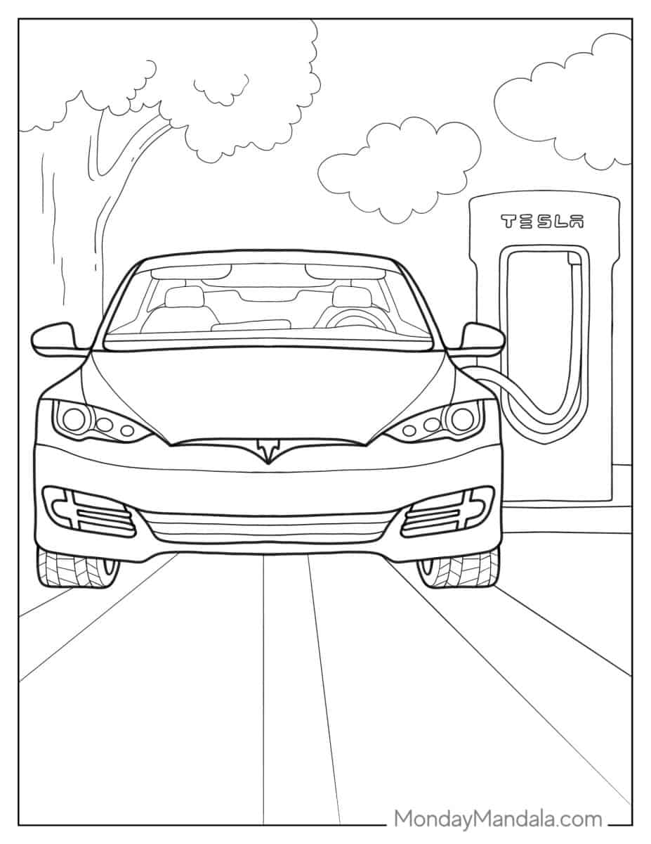 Tesla Coloring Pages