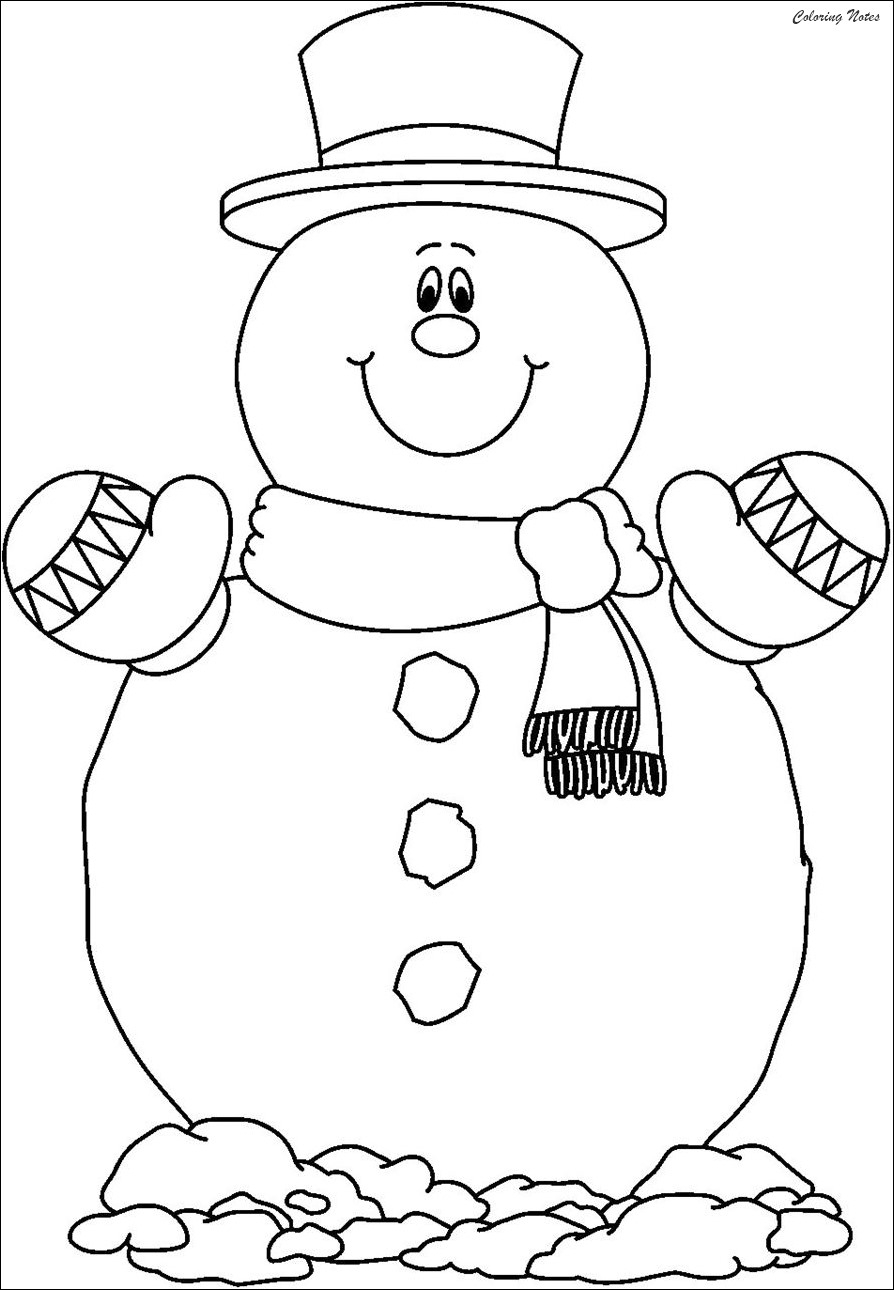 20 Cute Snowman Coloring Pages For Kids Easy Free And Printable COLORING PAGES FOR KIDS FREE