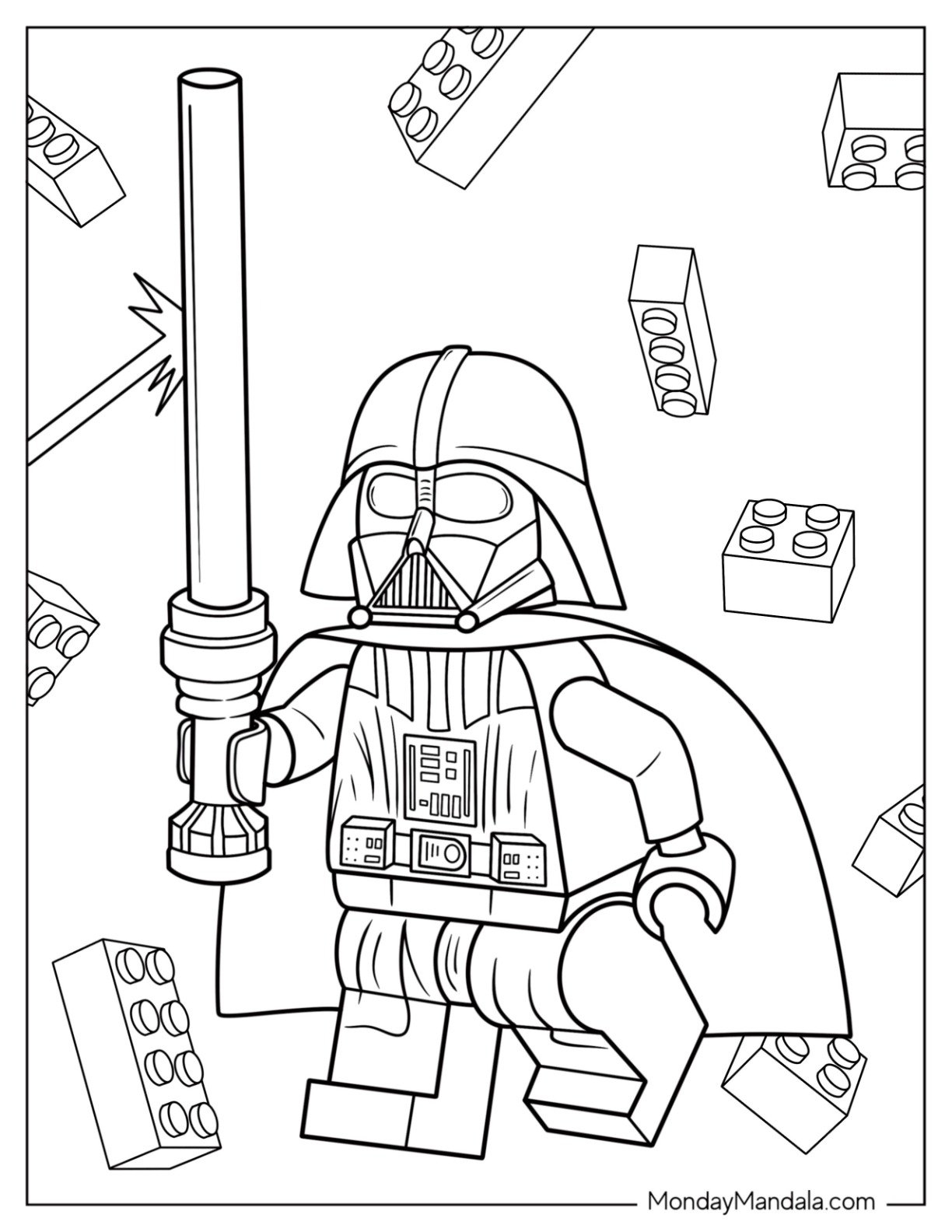 Lego Darth Vader Coloring Pages