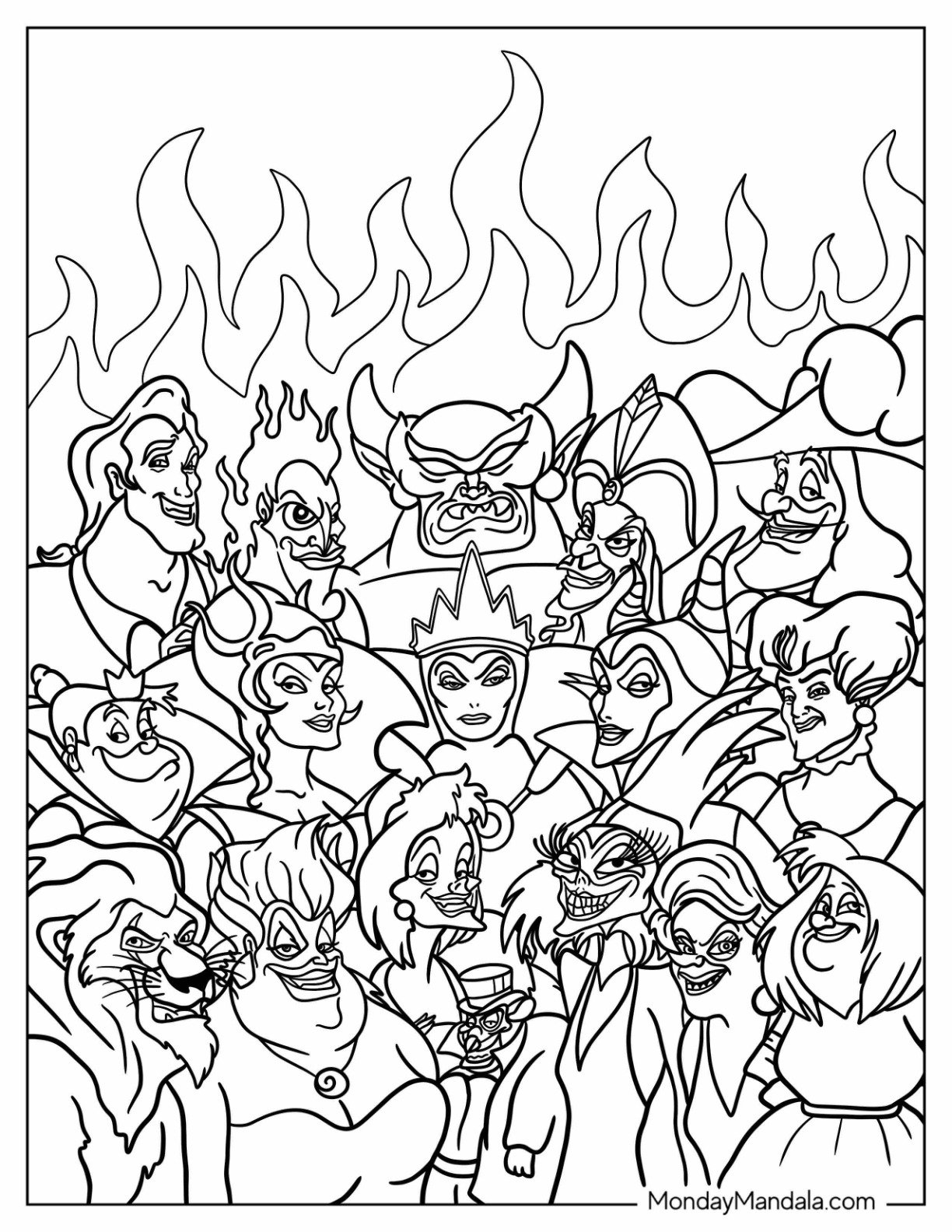 Disney Villains Coloring Pages