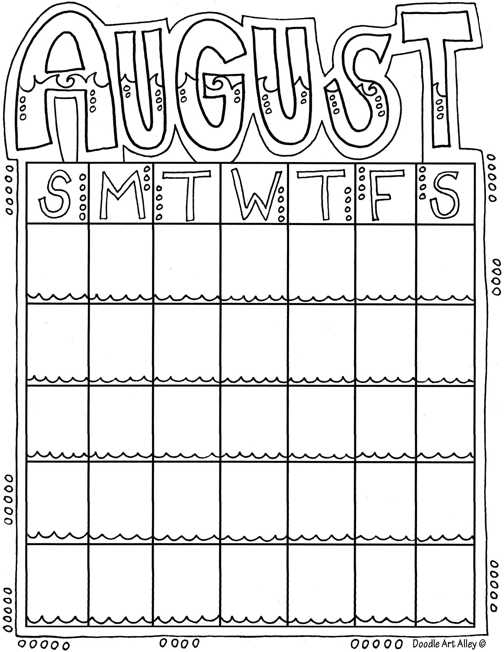 20 Doodle Calendar Free Download Printable Calendar Templates