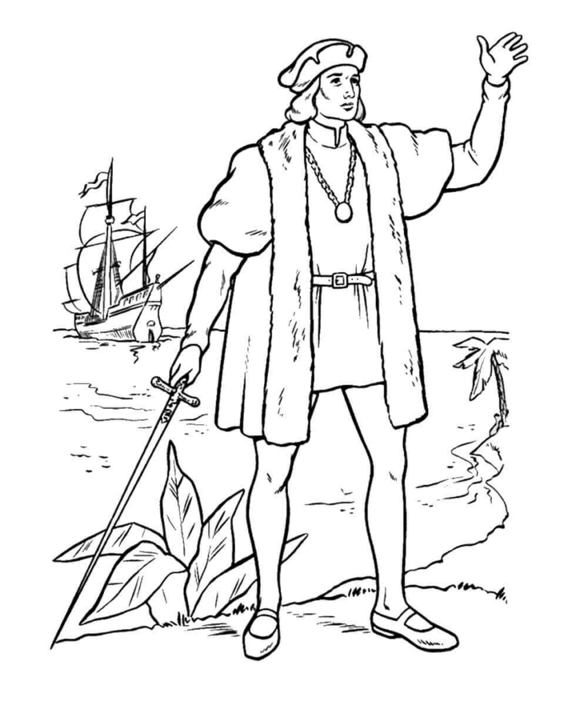 20 Free Printable Columbus Day Coloring Pages